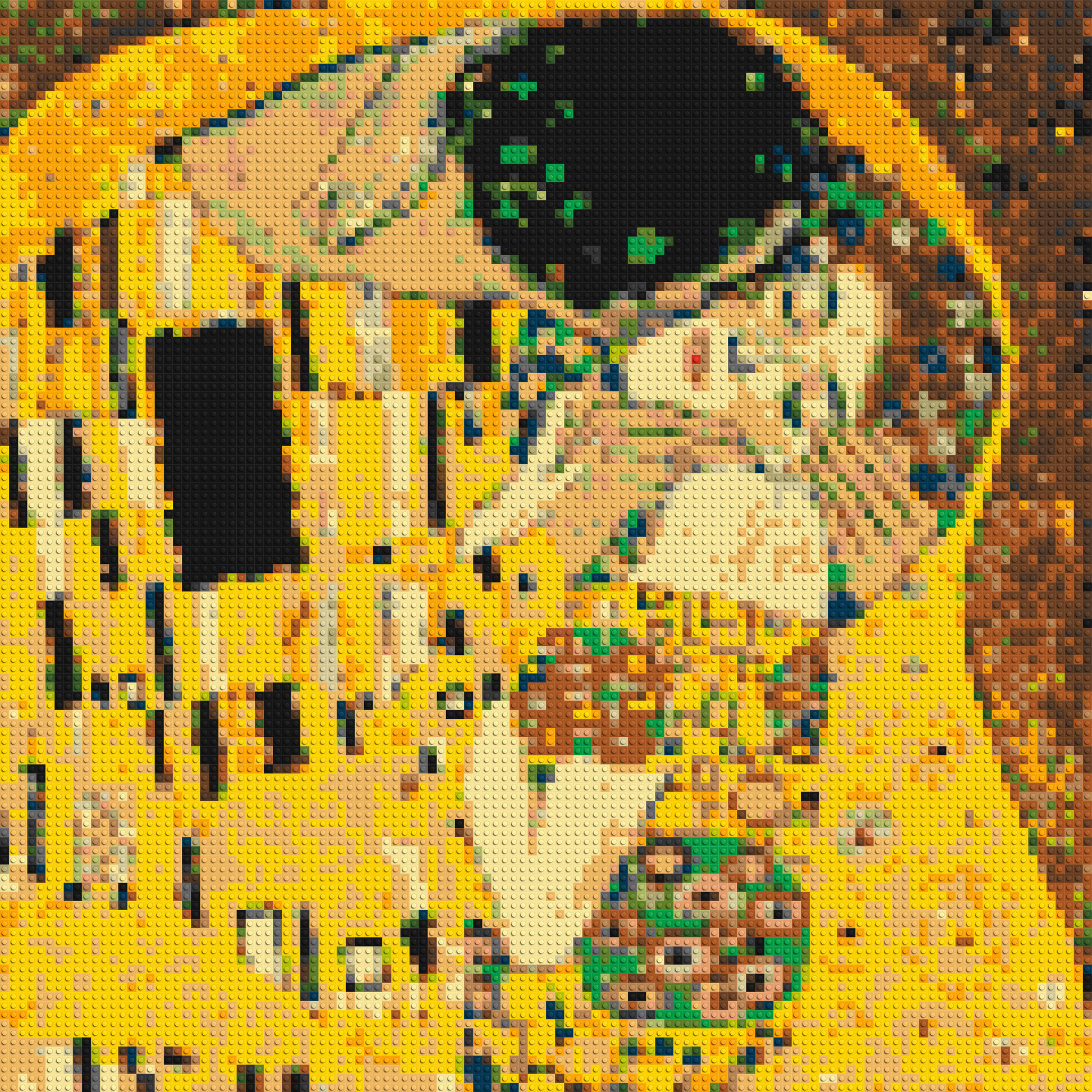 The Kiss by Gustav Klimt - Brick Art Mosaic Kit 5x5 large