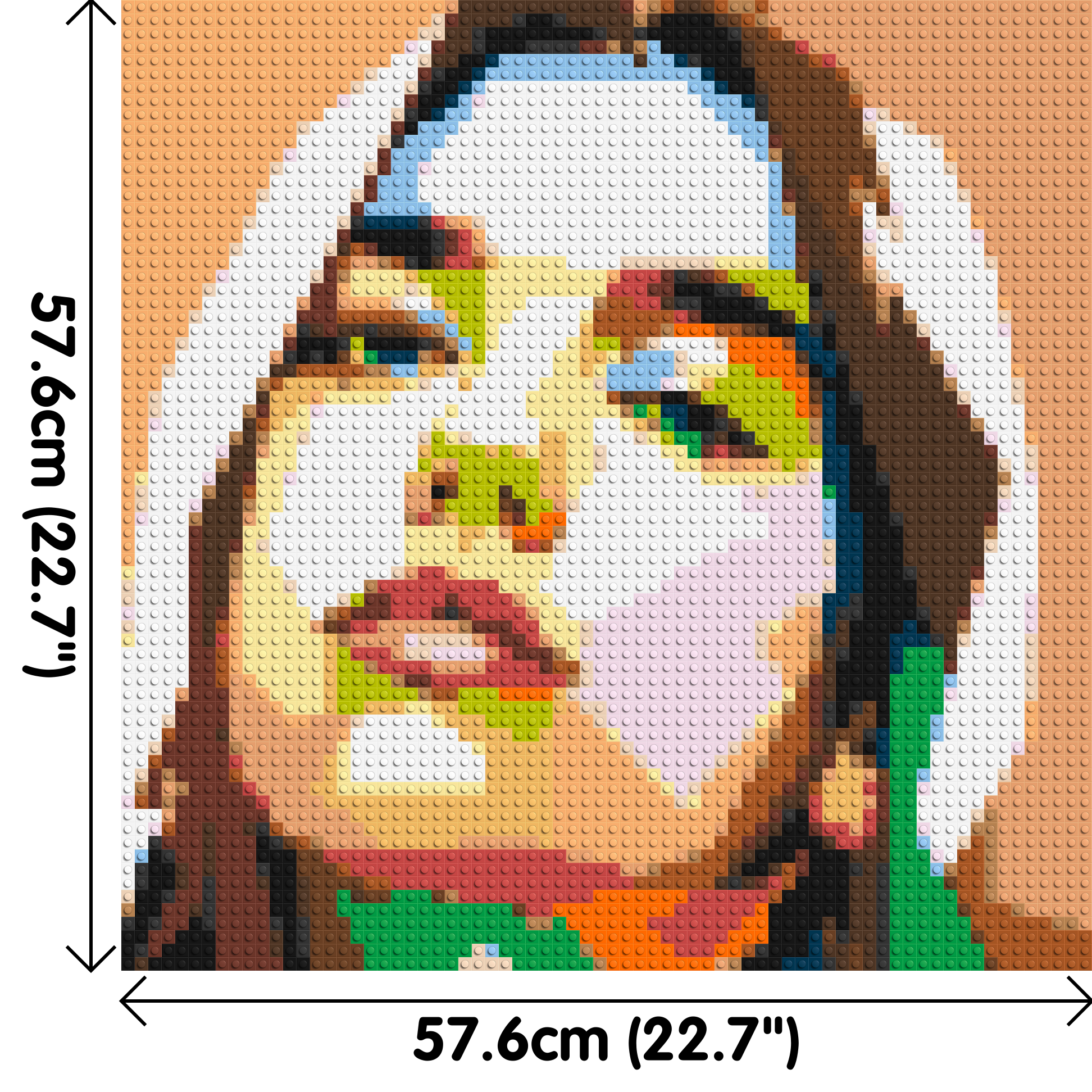 Dua Lipa #2 - Brick Art Mosaic Kit 3x3 dimensions