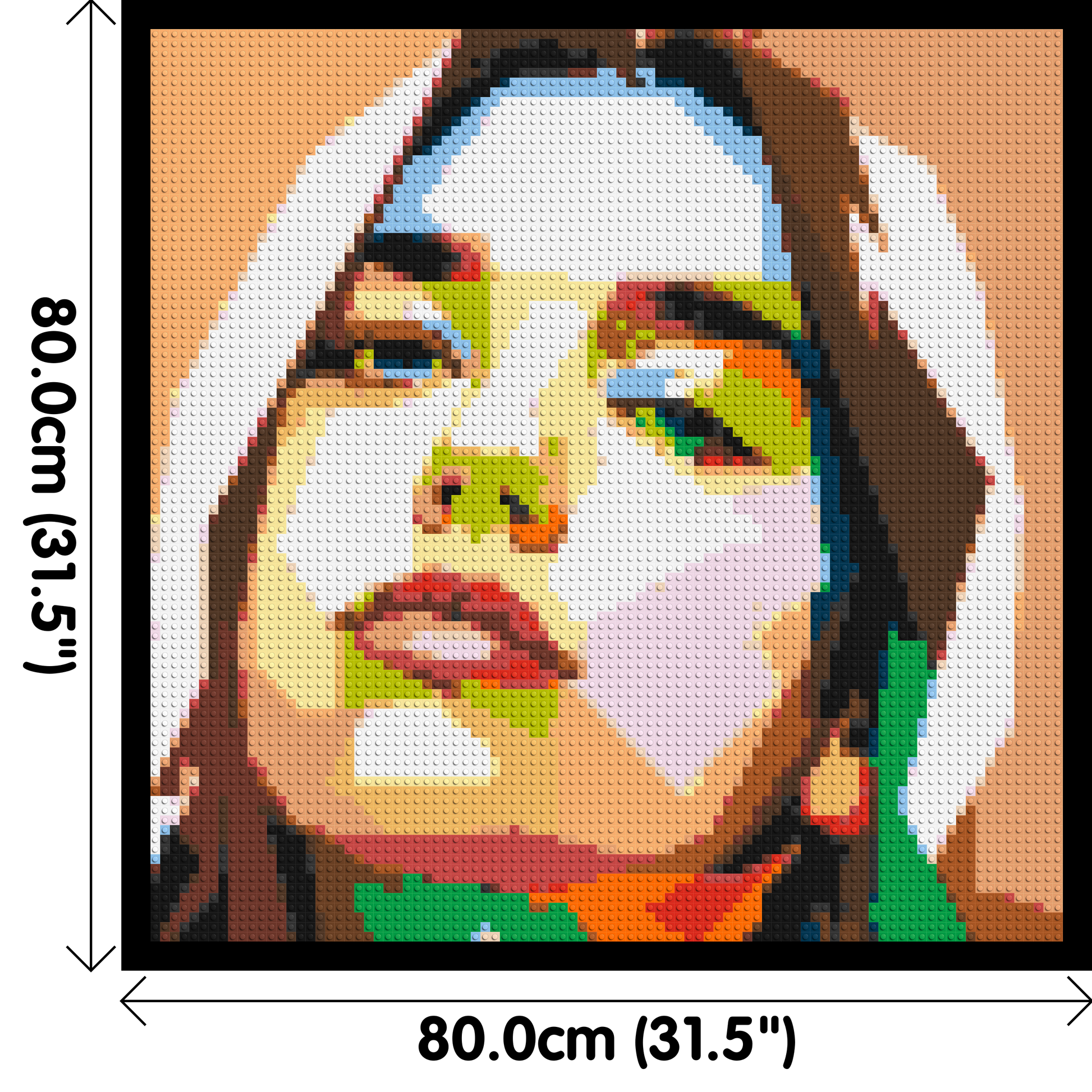 Dua Lipa #2 - Brick Art Mosaic Kit 4x4 dimensions with frame