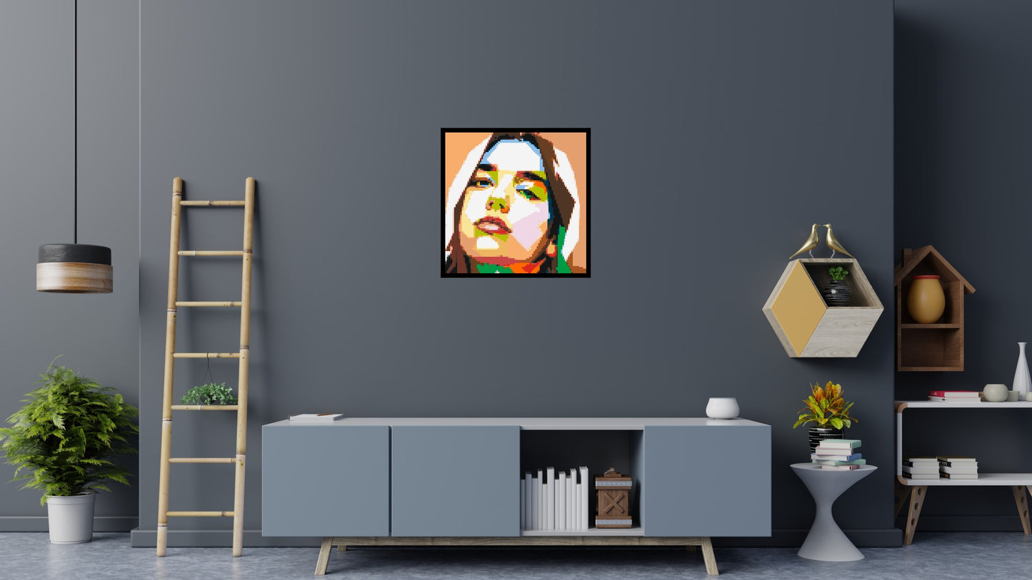 Dua Lipa #2 - Brick Art Mosaic Kit 4x4 large