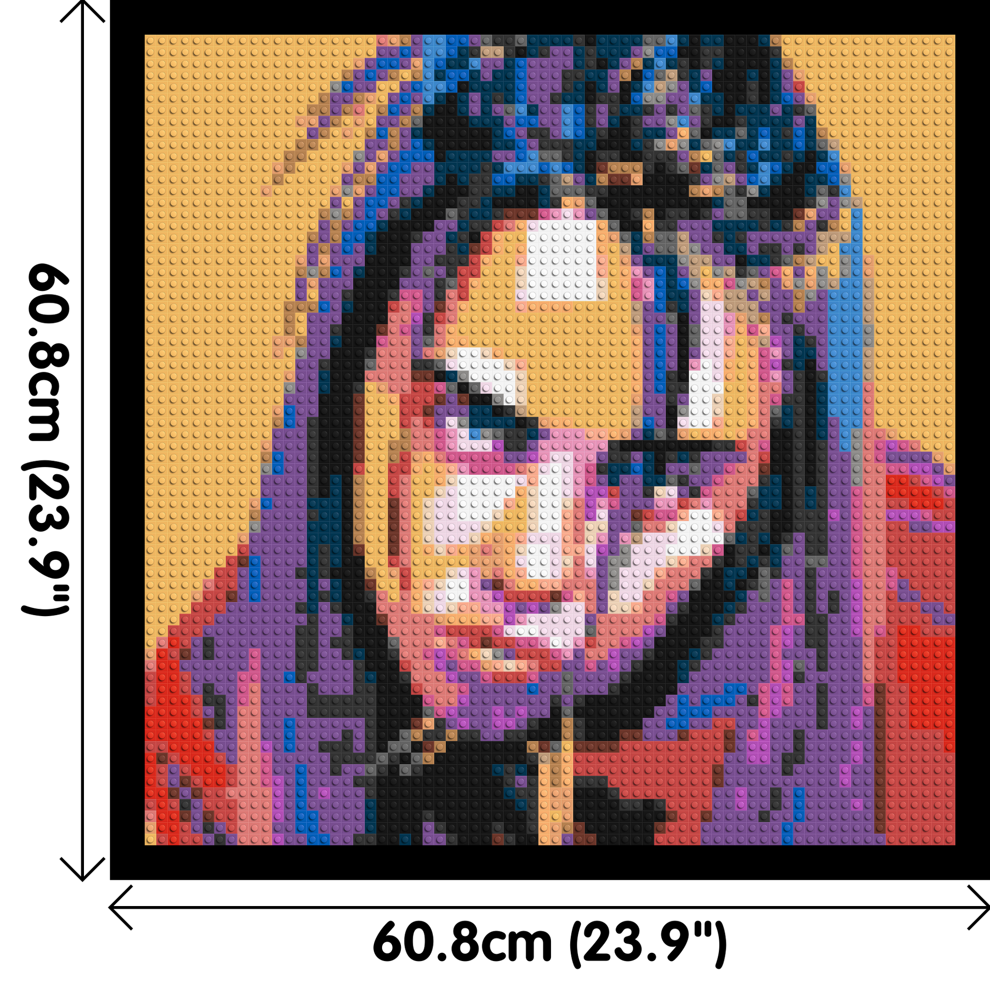 Billie Eilish - Brick Art Mosaic Kit 3x3 dimensions with frame