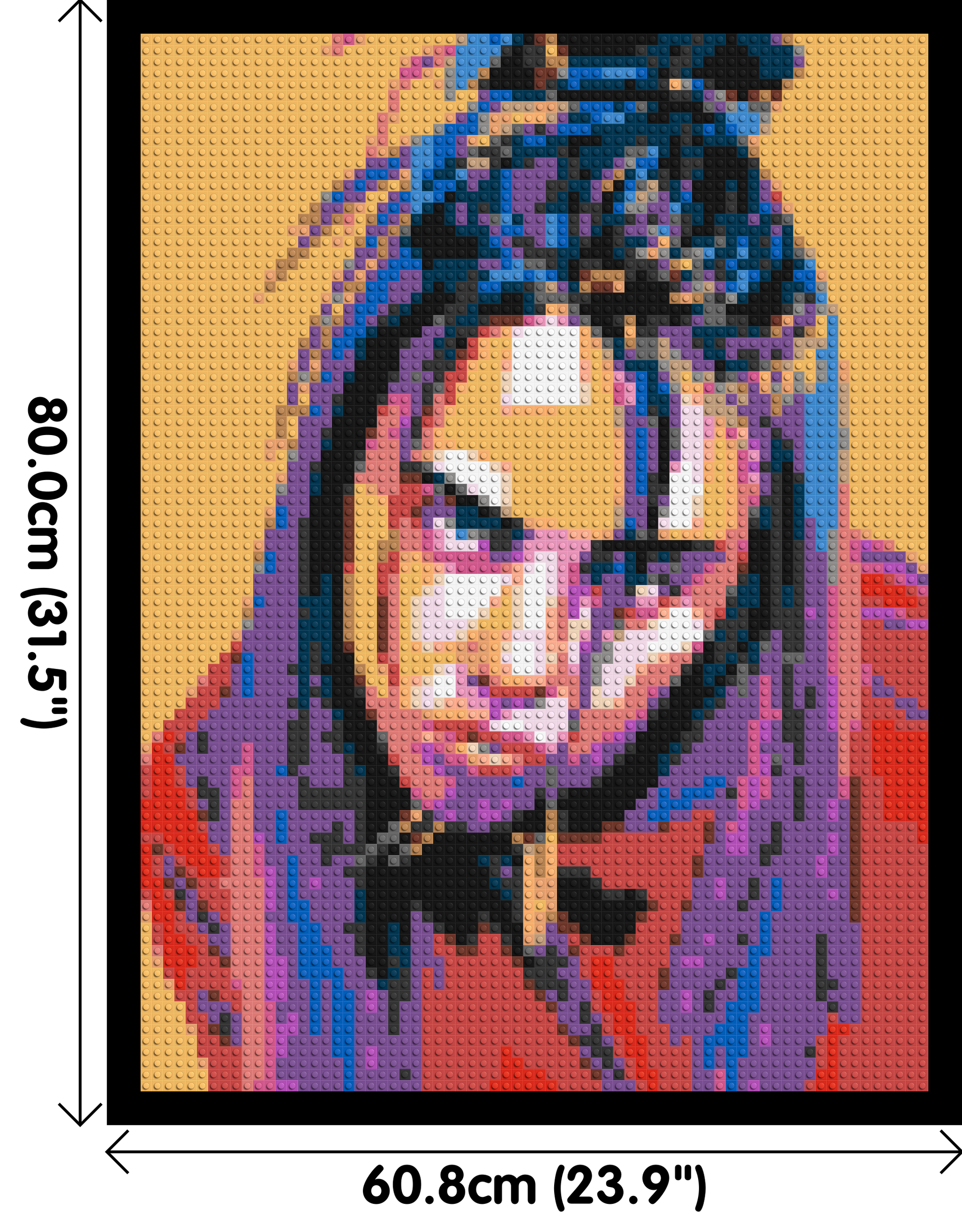 Billie Eilish - Brick Art Mosaic Kit 3x4 dimensions with frame