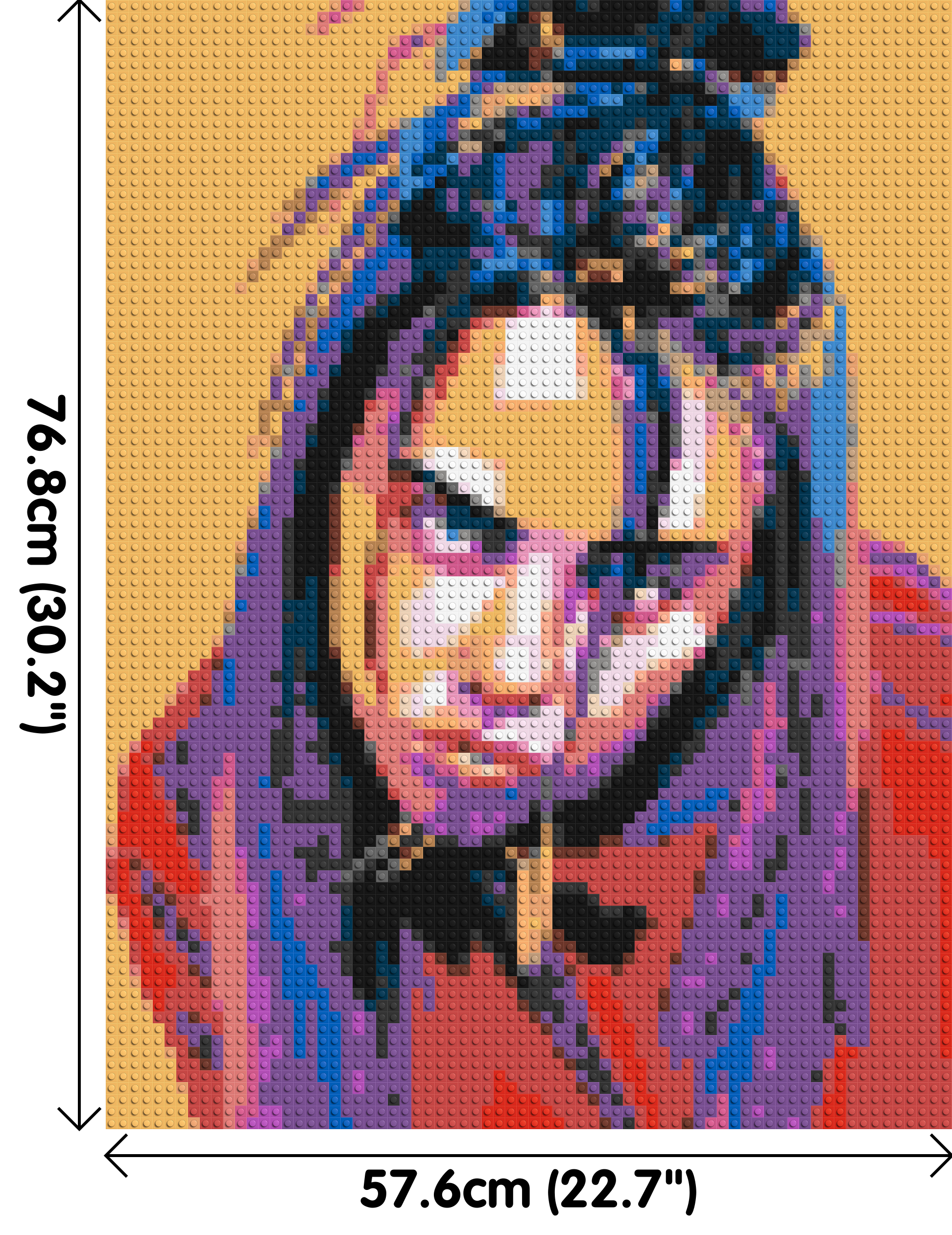 Billie Eilish - Brick Art Mosaic Kit 3x4 dimensions