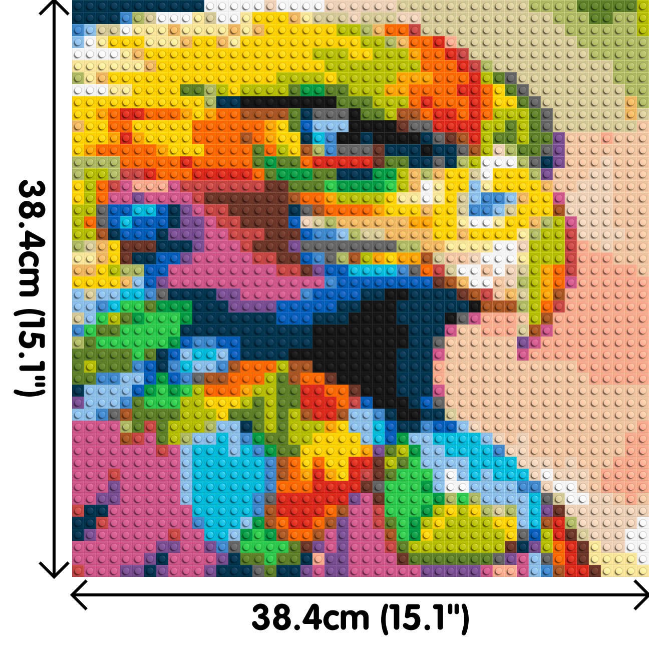 Eagle Colourful Pop Art - Brick Art Mosaic Kit 2x2 dimensions