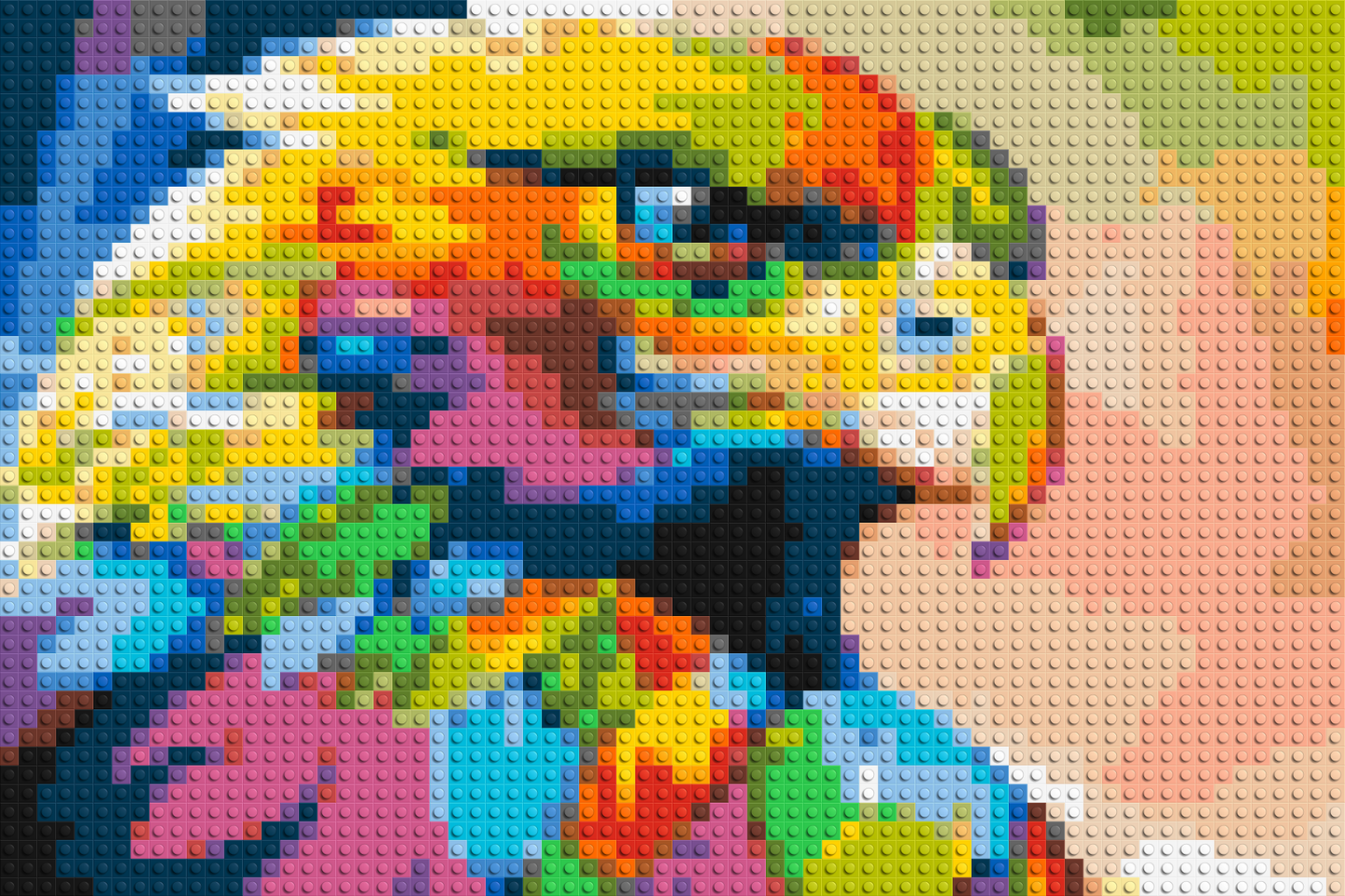 Eagle Colourful Pop Art - Brick Art Mosaic Kit 3x2 large