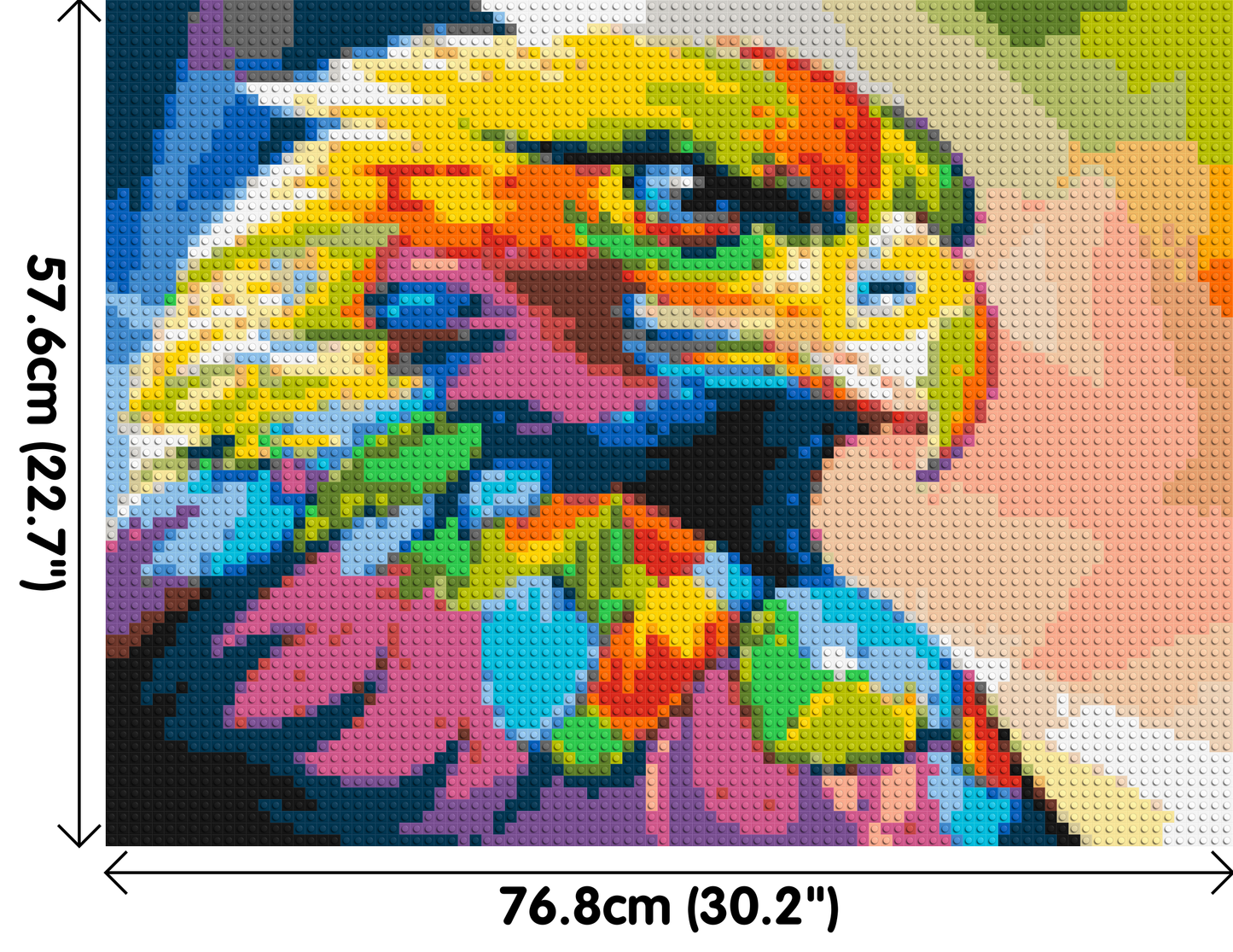 Eagle Colourful Pop Art - Brick Art Mosaic Kit 4x3 large