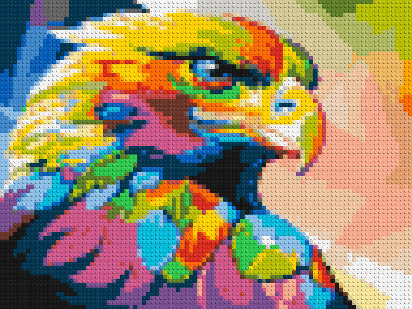 Eagle Colourful Pop Art - Brick Art Mosaic Kit 4x3 large