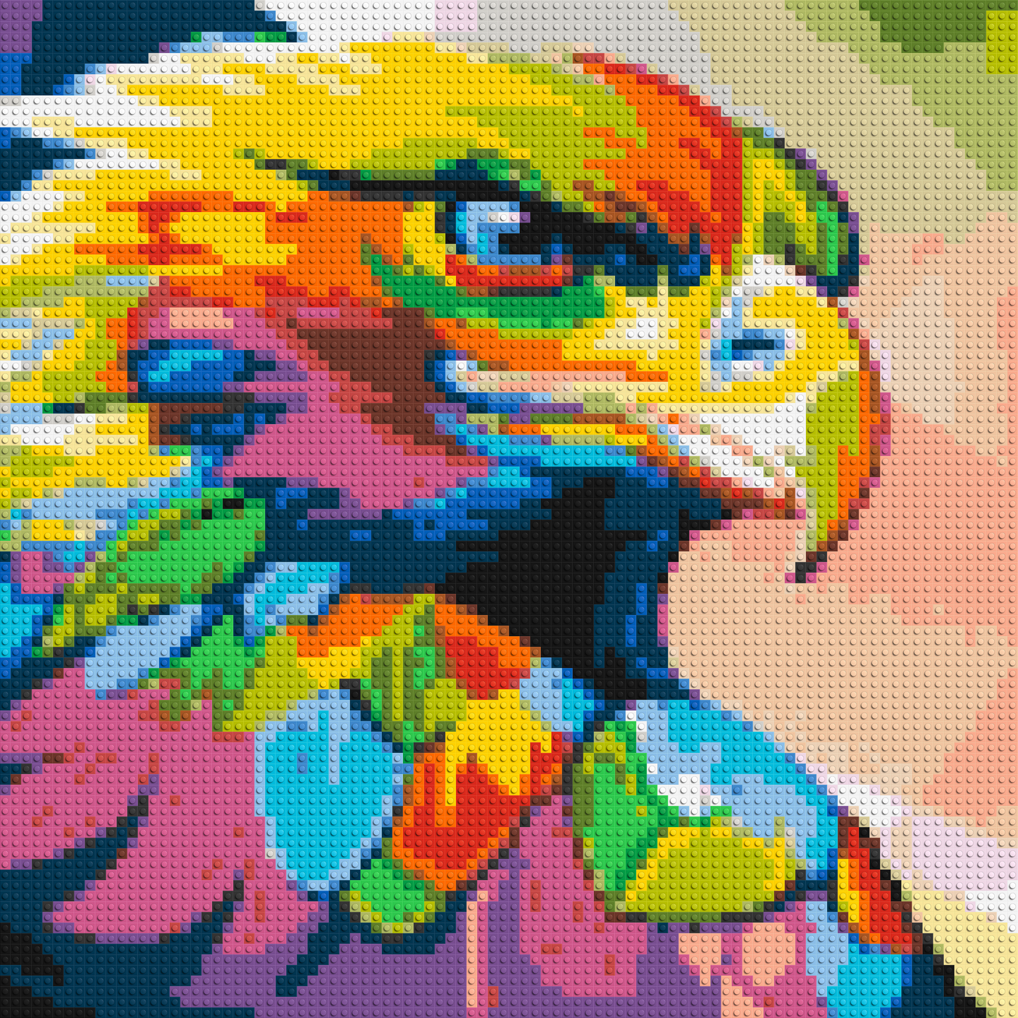 Eagle Colourful Pop Art - Brick Art Mosaic Kit 4x4 large