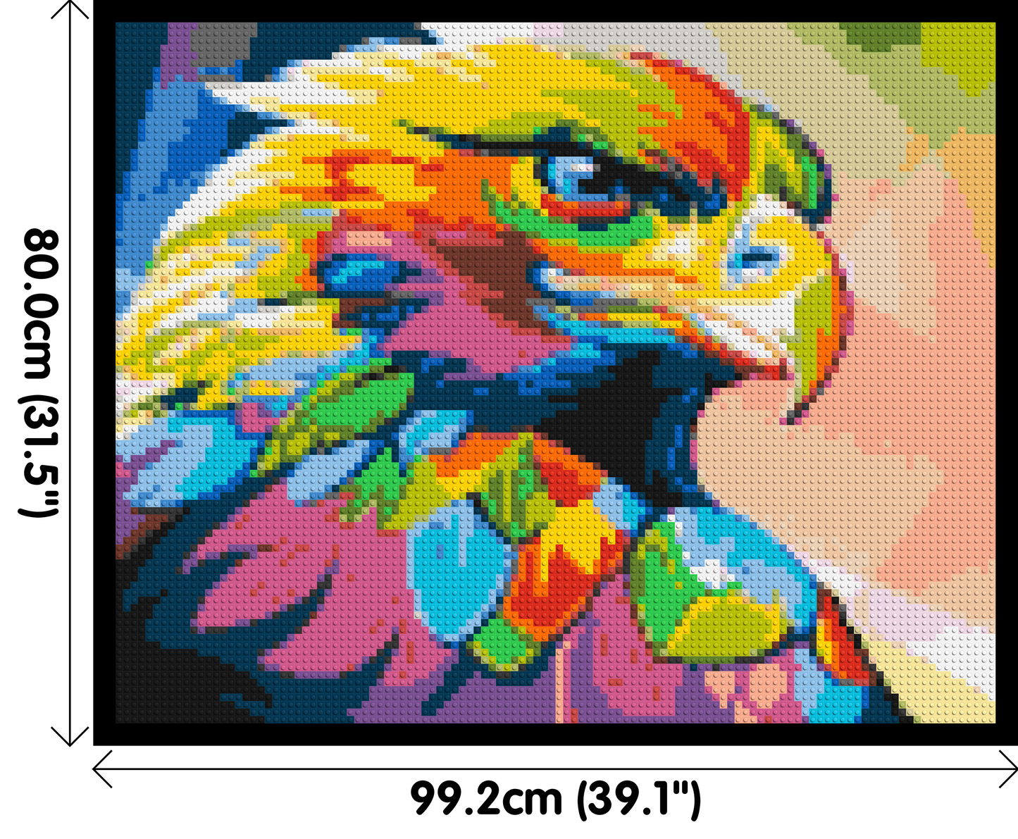 Eagle Colourful Pop Art - Brick Art Mosaic Kit 5x4 large