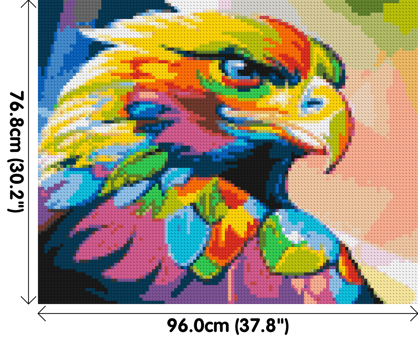 Eagle Colourful Pop Art - Brick Art Mosaic Kit 5x4 large