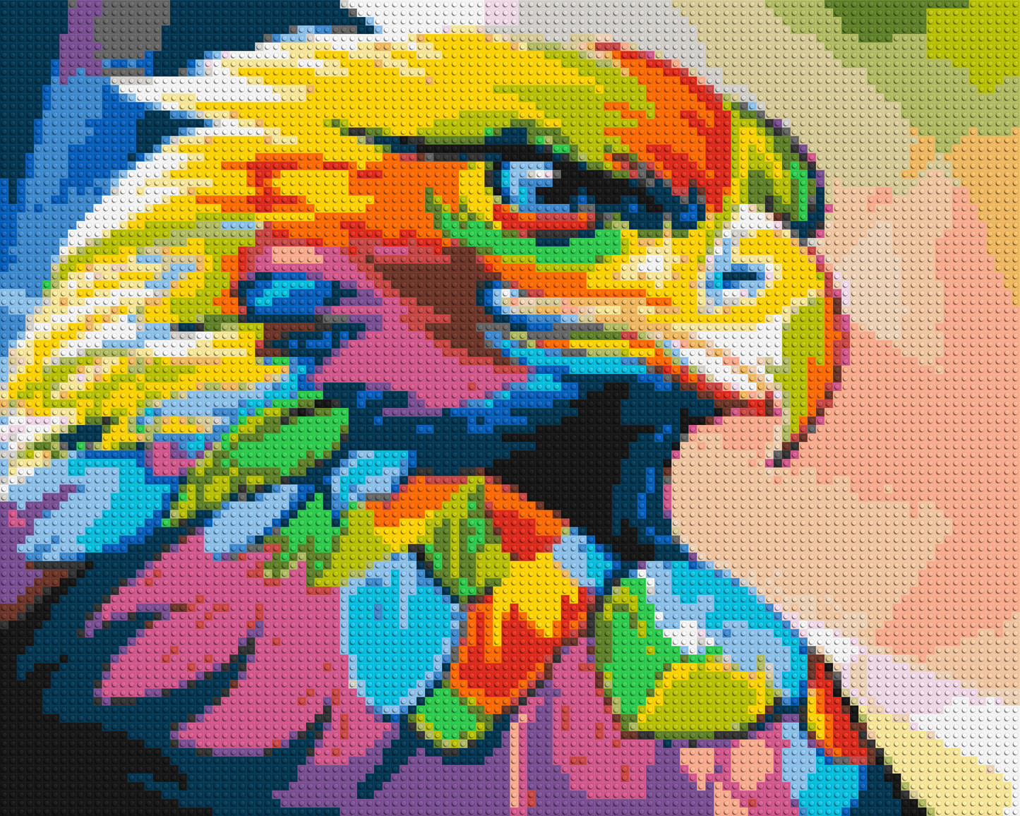 Eagle Colourful Pop Art - Brick Art Mosaic Kit 5x4 large