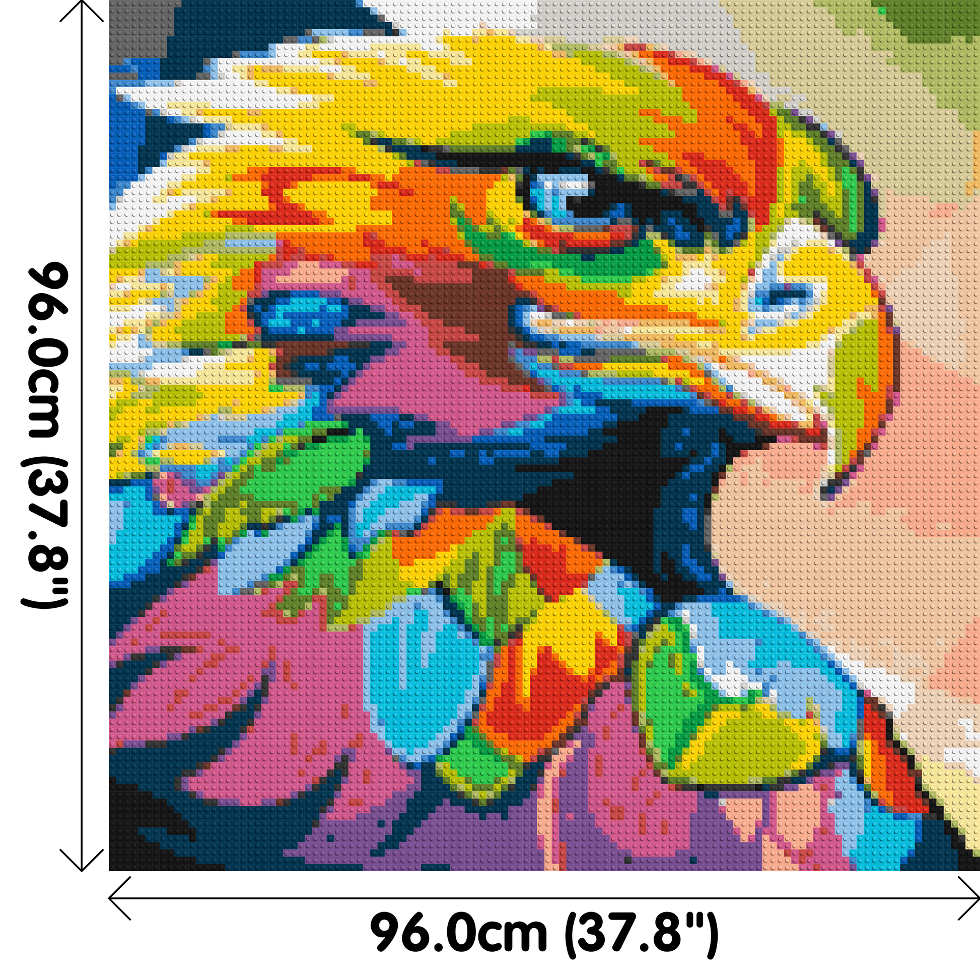 Eagle Colourful Pop Art - Brick Art Mosaic Kit 5x5 dimensions