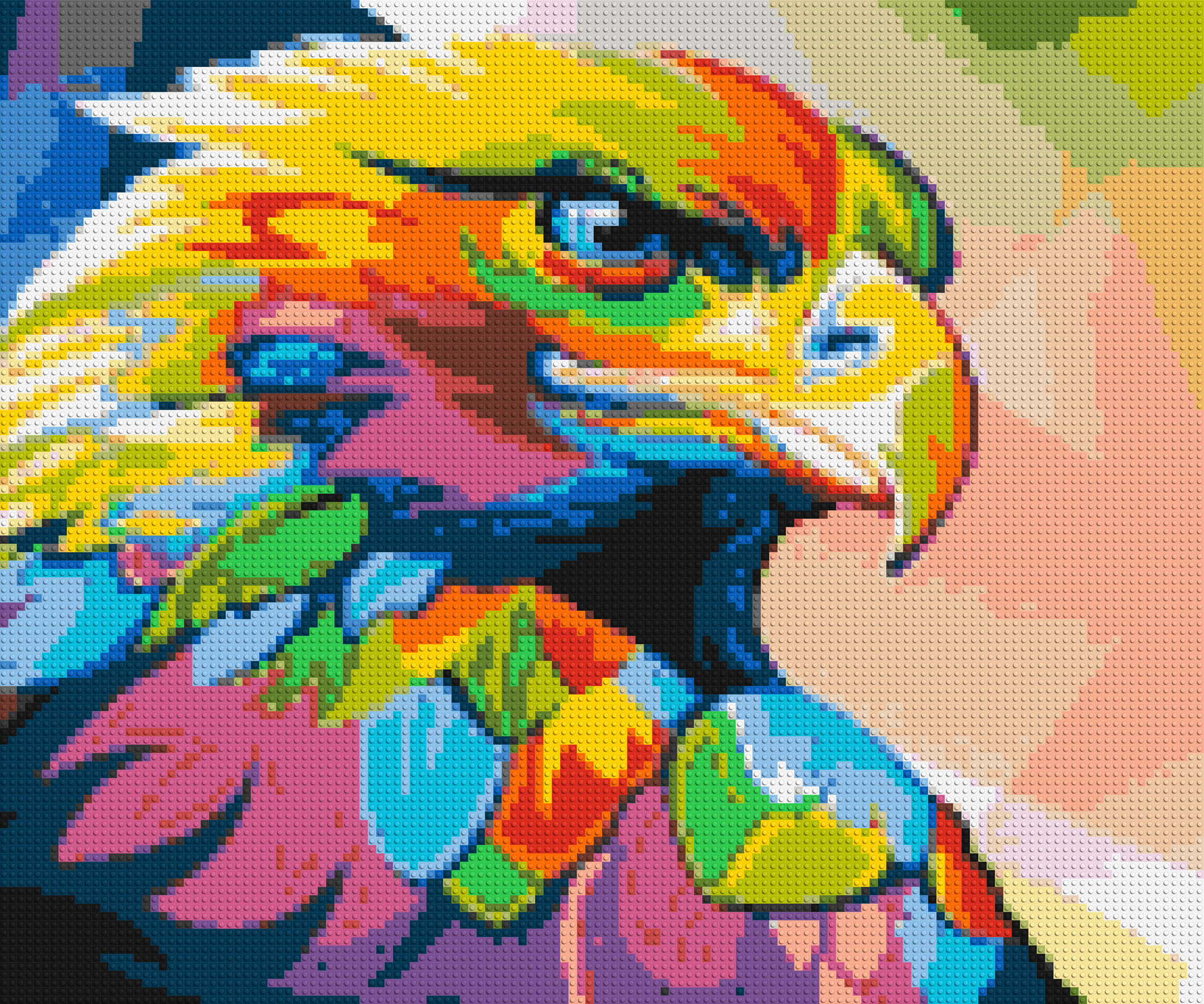 Eagle Colourful Pop Art - Brick Art Mosaic Kit 6x5 large