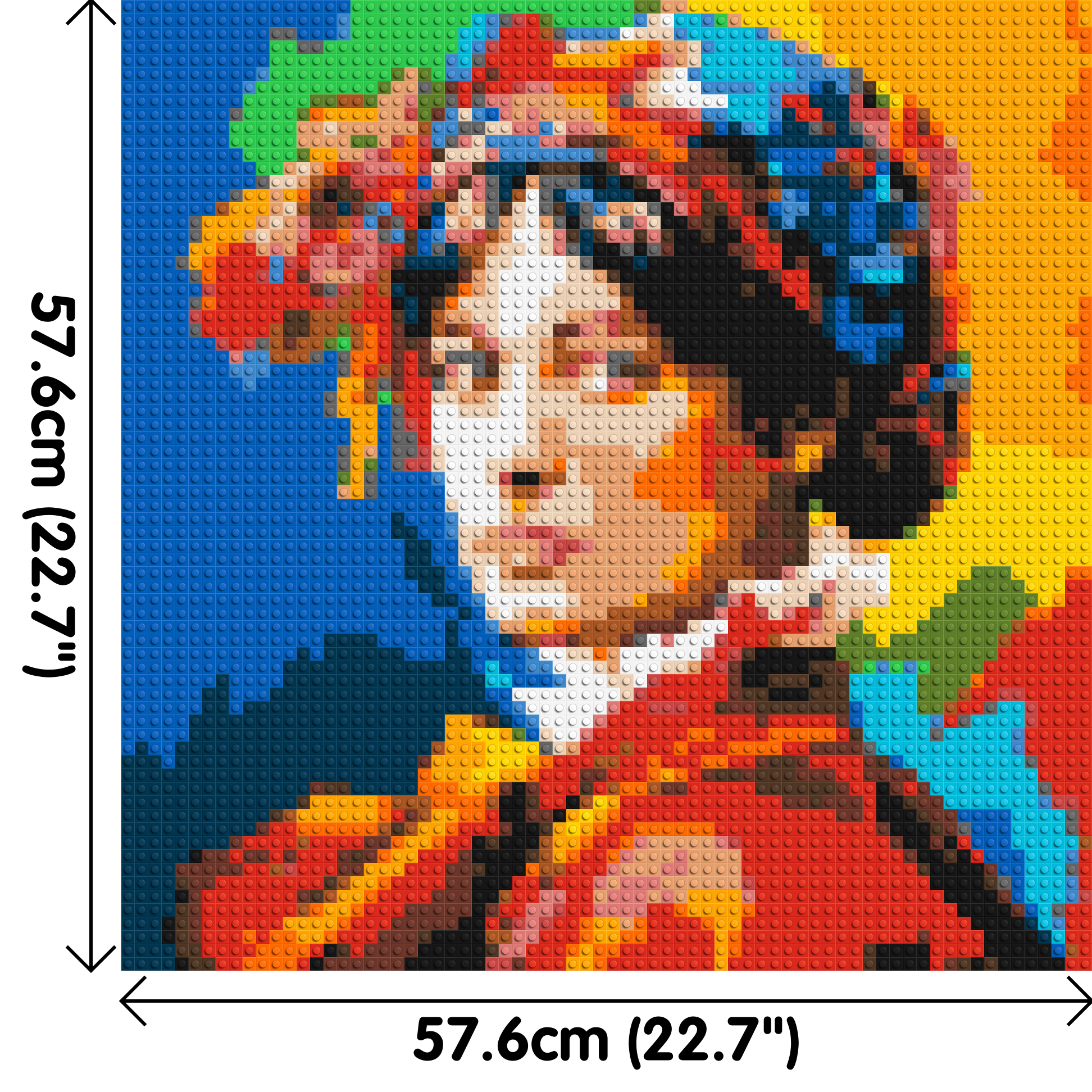 Jane Austen - Brick Art Mosaic Kit 3x3 dimensions