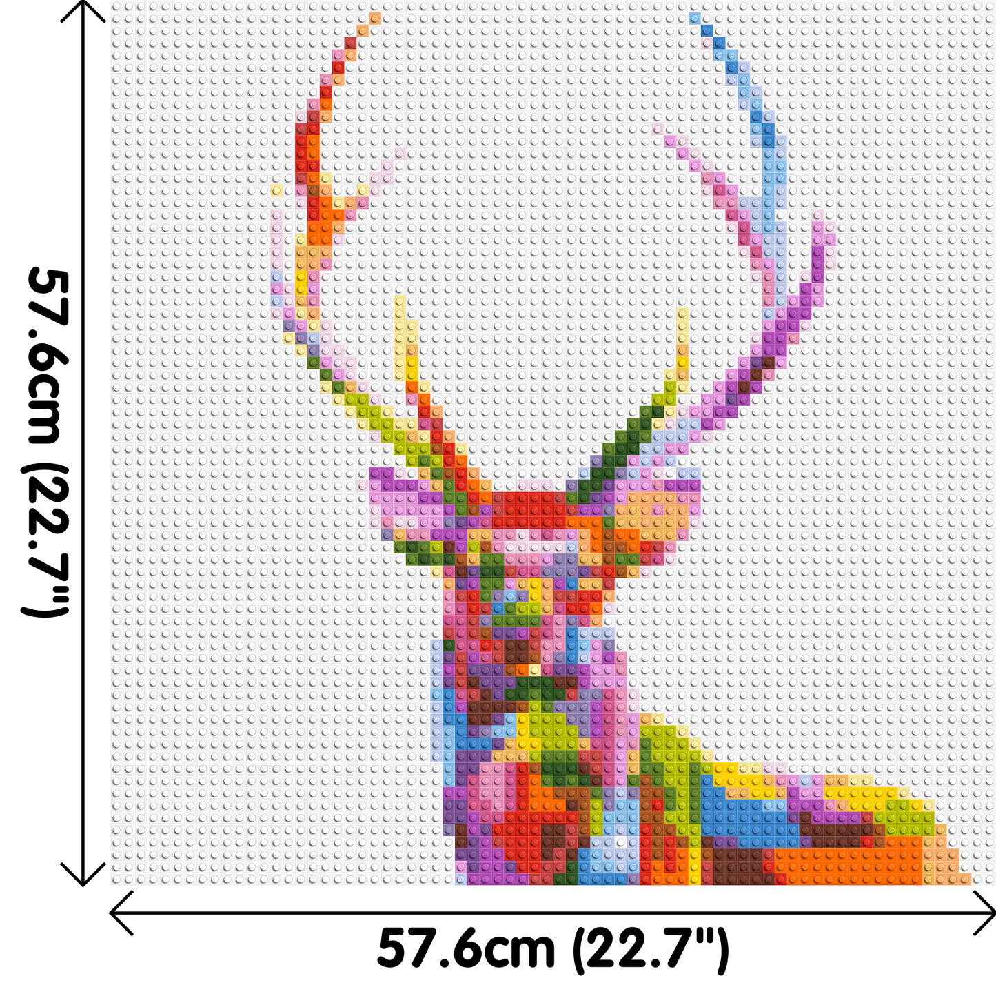 Stag Colourful Pop Art - Brick Art Mosaic Kit 3x3 large