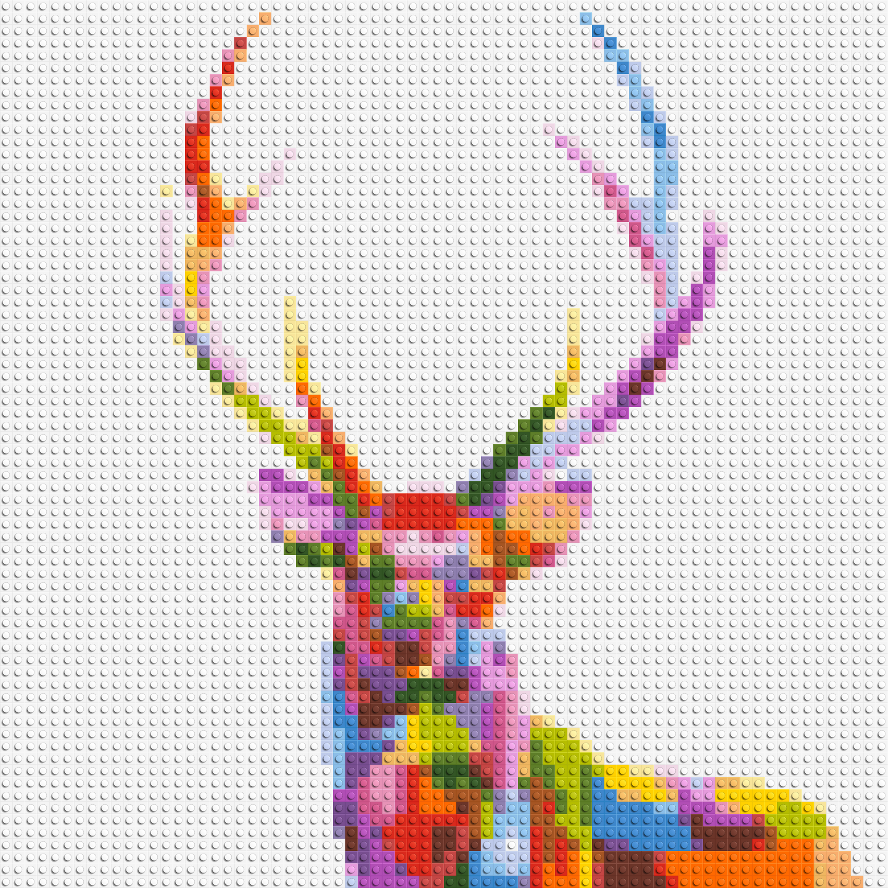 Stag Colourful Pop Art - Brick Art Mosaic Kit 3x3 large