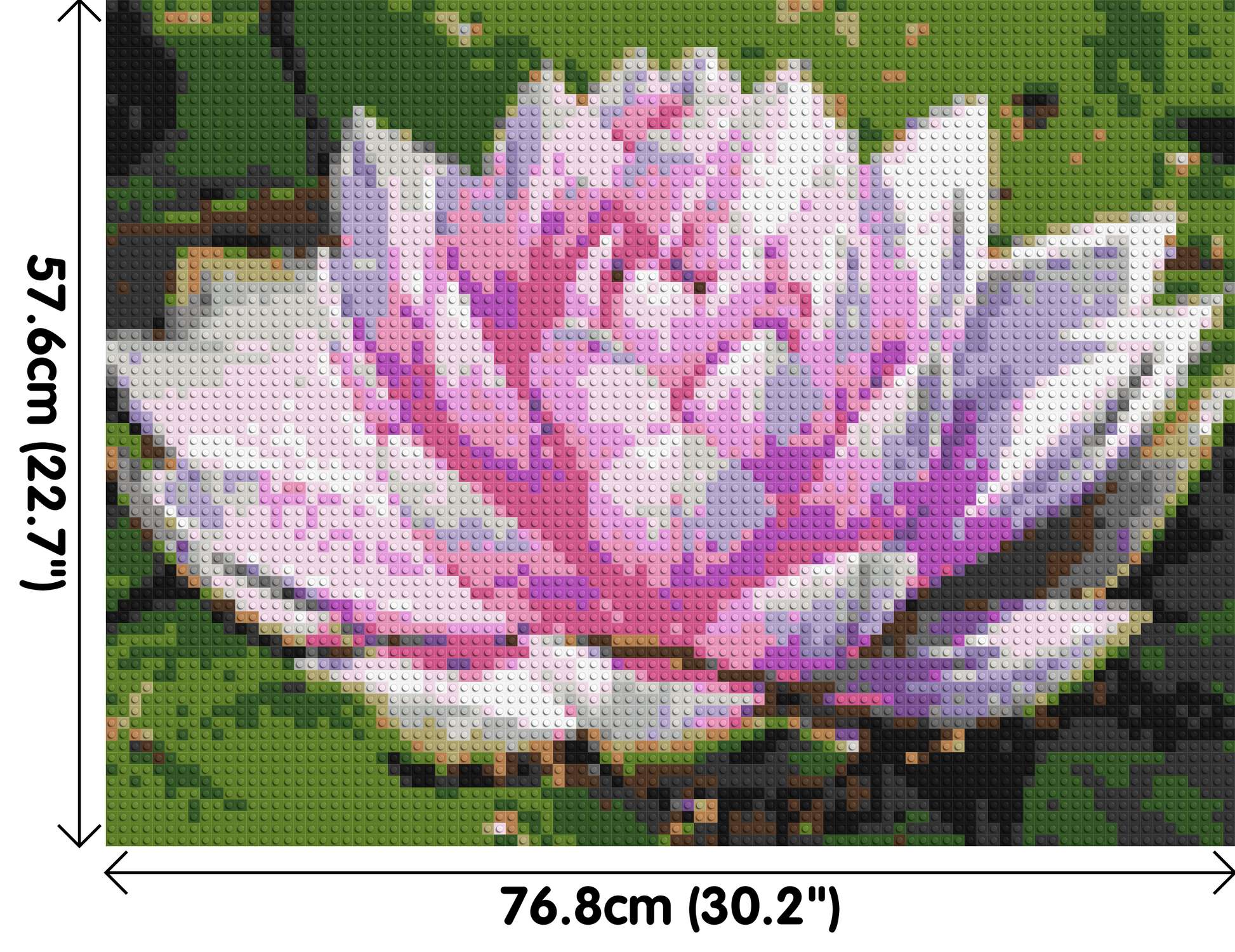 Water Lily - Brick Art Mosaic Kit 4x3 dimensions