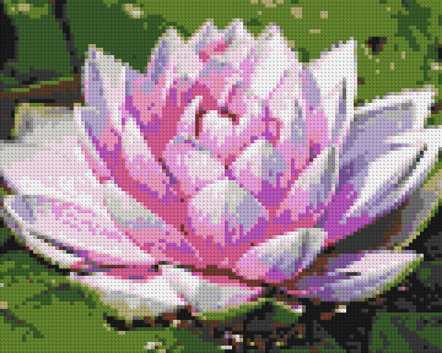 Water Lily - Brick Art Mosaic Kit 5x4 large