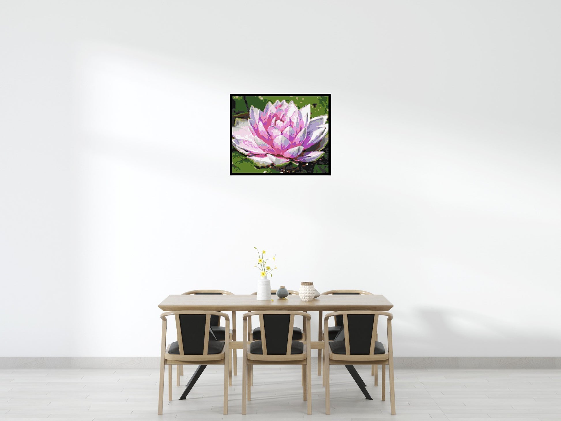 Water Lily - Brick Art Mosaic Kit 5x4 scene with frame