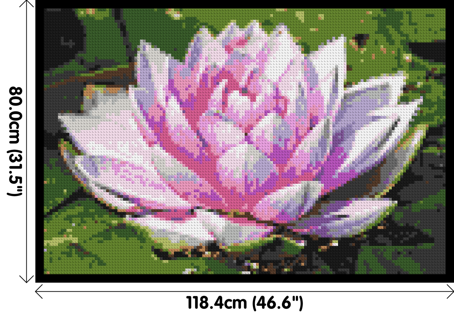 Water Lily - Brick Art Mosaic Kit 6x4 large