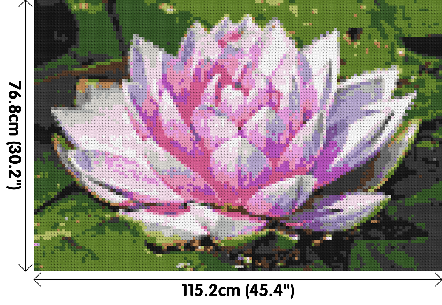 Water Lily - Brick Art Mosaic Kit 6x4 large