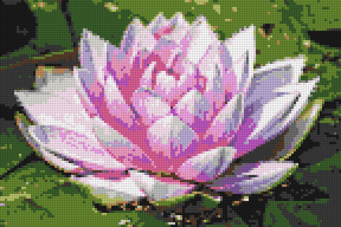 Water Lily - Brick Art Mosaic Kit 6x4 large