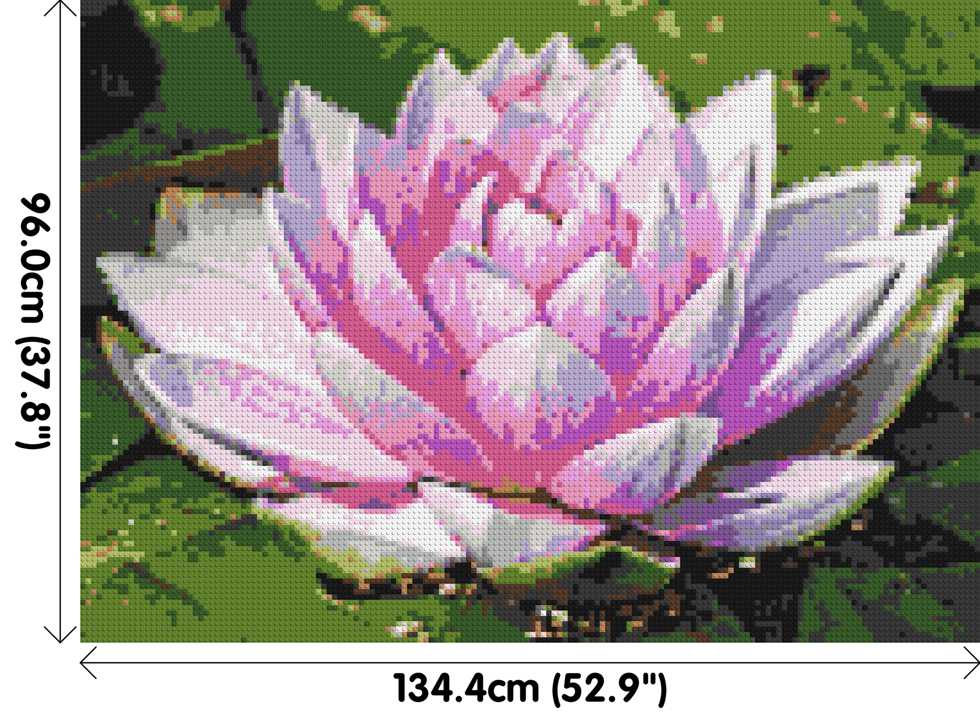 Water Lily - Brick Art Mosaic Kit 7x5 dimensions