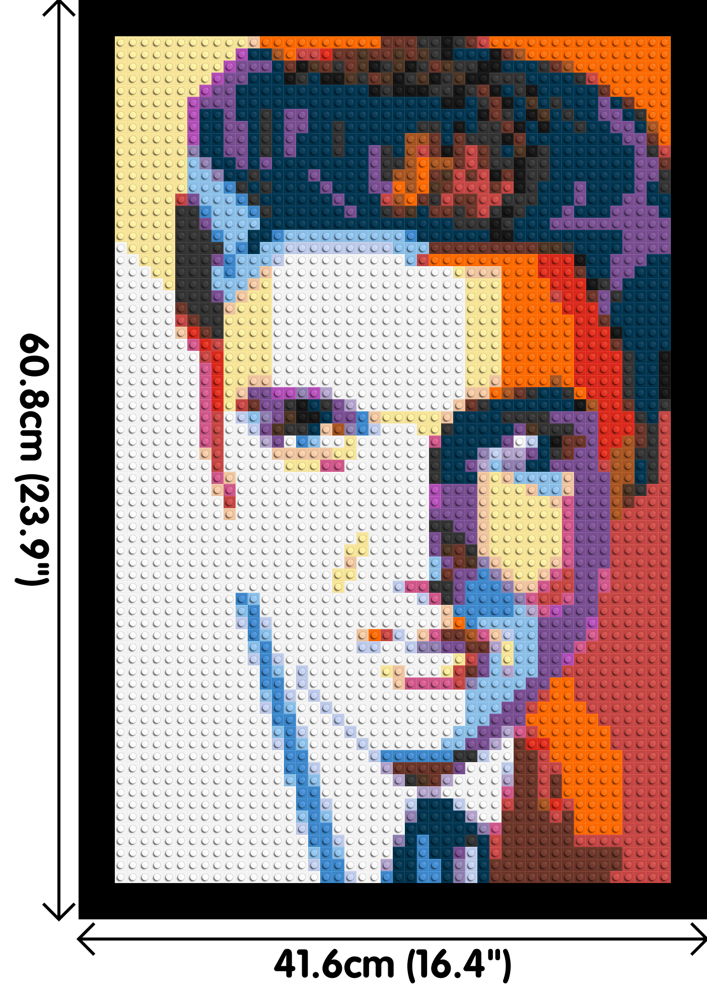 Elvis Presley - Brick Art Mosaic Kit 2x3 dimensions with frame