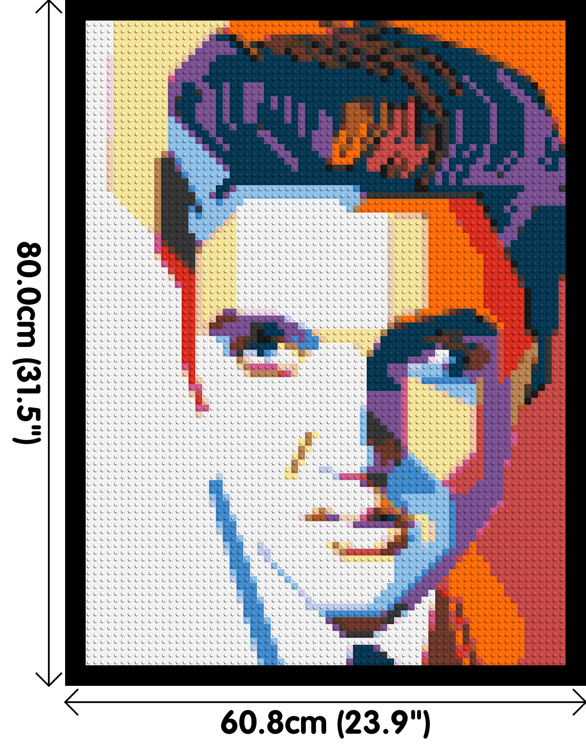 Elvis Presley - Brick Art Mosaic Kit 3x4 dimensions with frame