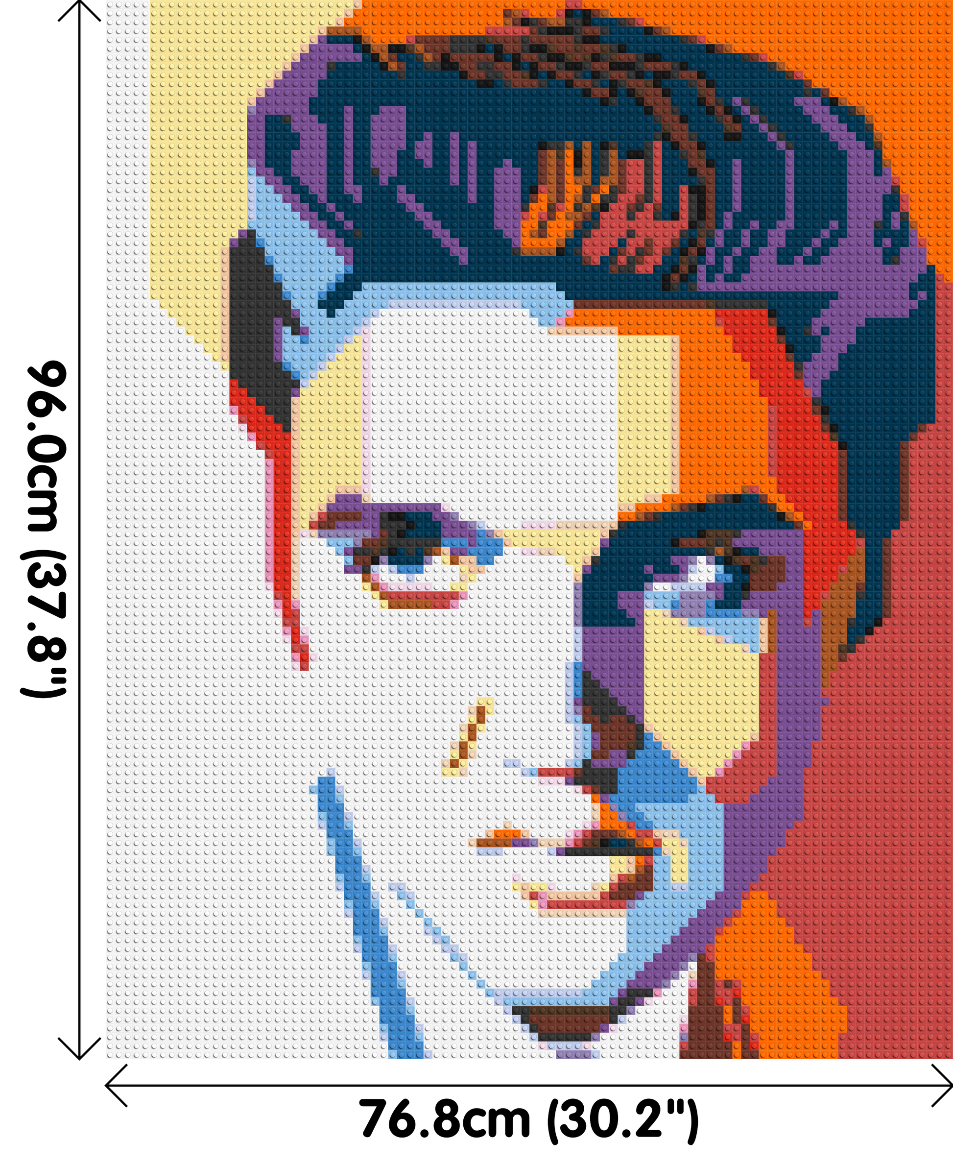 Elvis Presley - Brick Art Mosaic Kit 4x5 dimensions