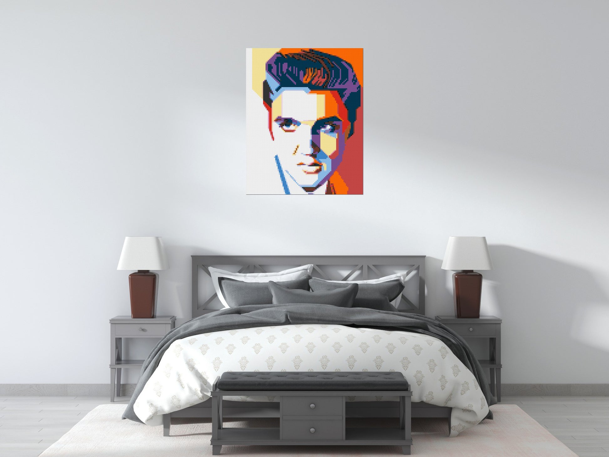 Elvis Presley - Brick Art Mosaic Kit 4x5 scene