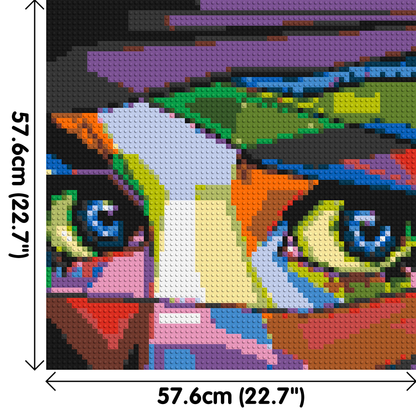 Colourful Gaze - Brick Art Mosaic Kit 3x3 large