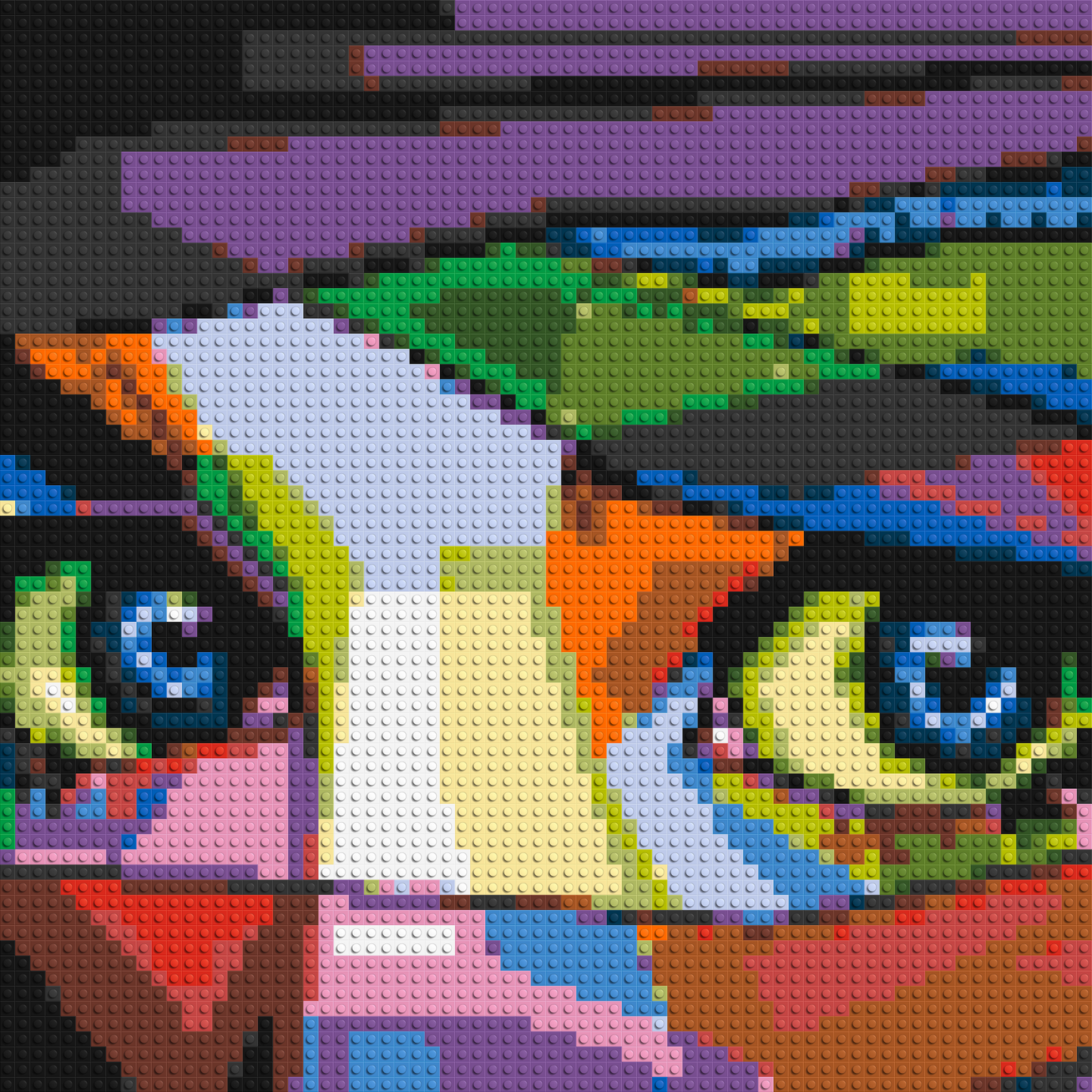 Colourful Gaze - Brick Art Mosaic Kit 3x3 large