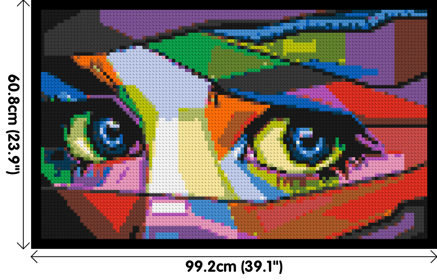 Colourful Gaze - Brick Art Mosaic Kit 5x3 large