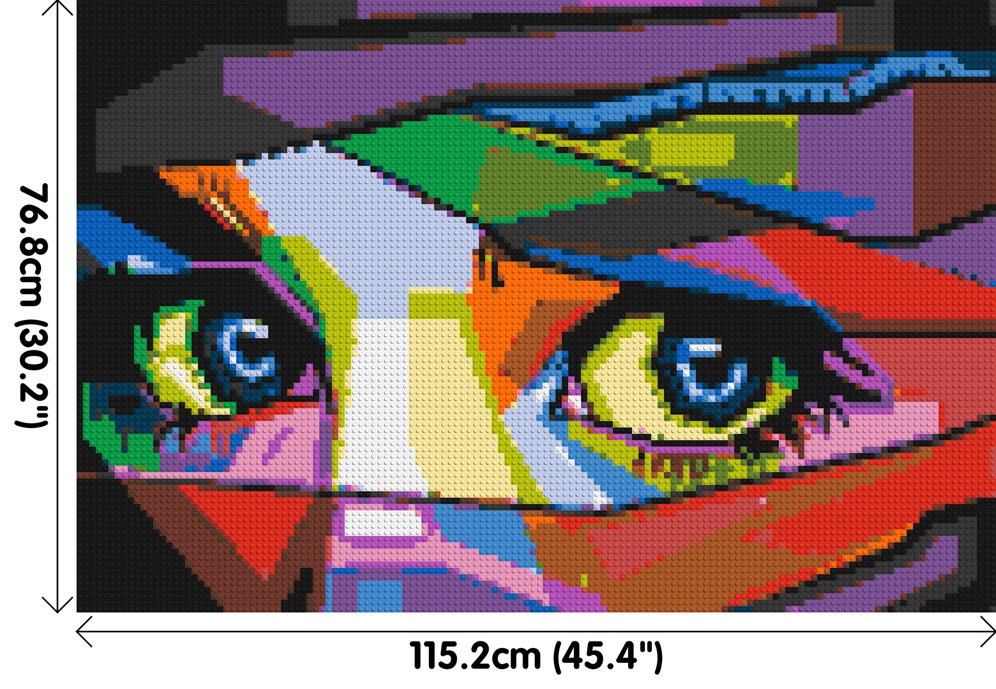 Colourful Gaze - Brick Art Mosaic Kit 6x4 dimensions