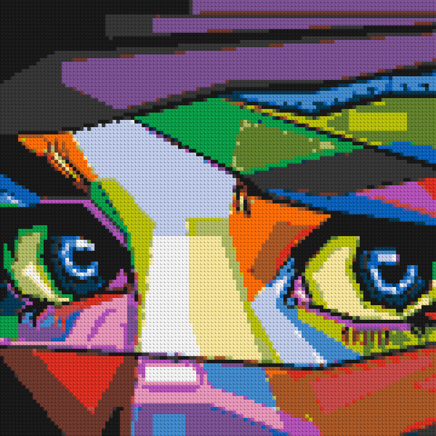 Colourful Gaze - Brick Art Mosaic Kit 5x5 large