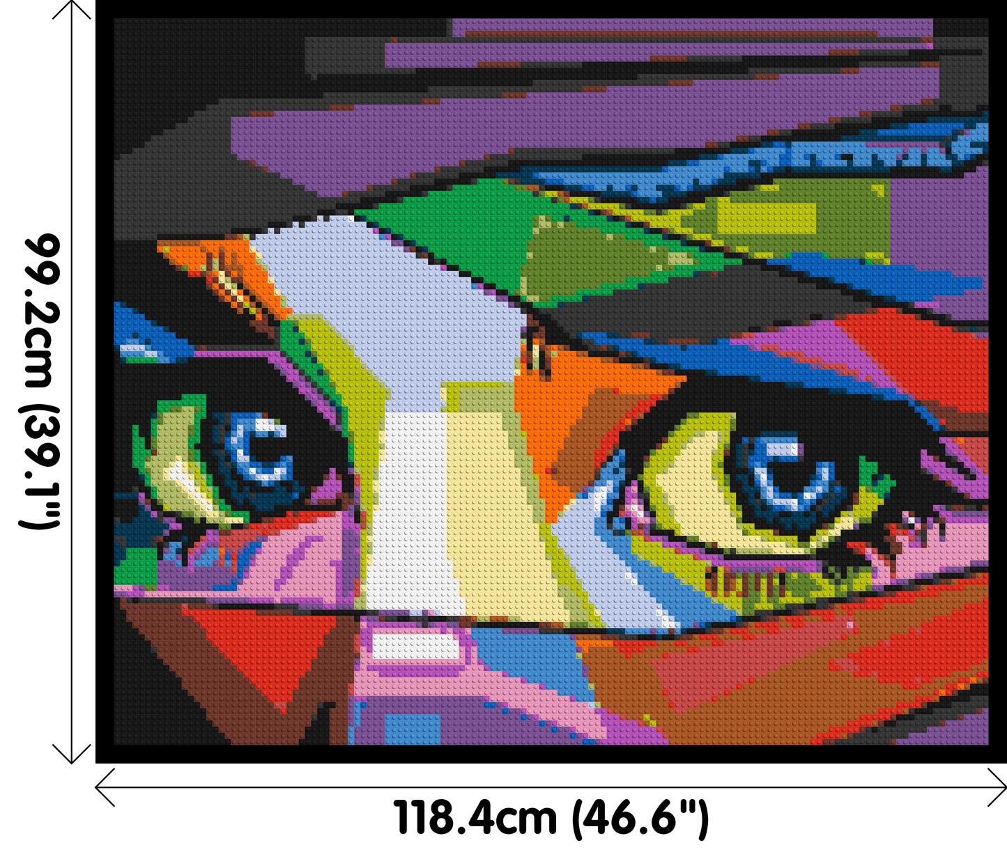 Colourful Gaze - Brick Art Mosaic Kit 6x5 large