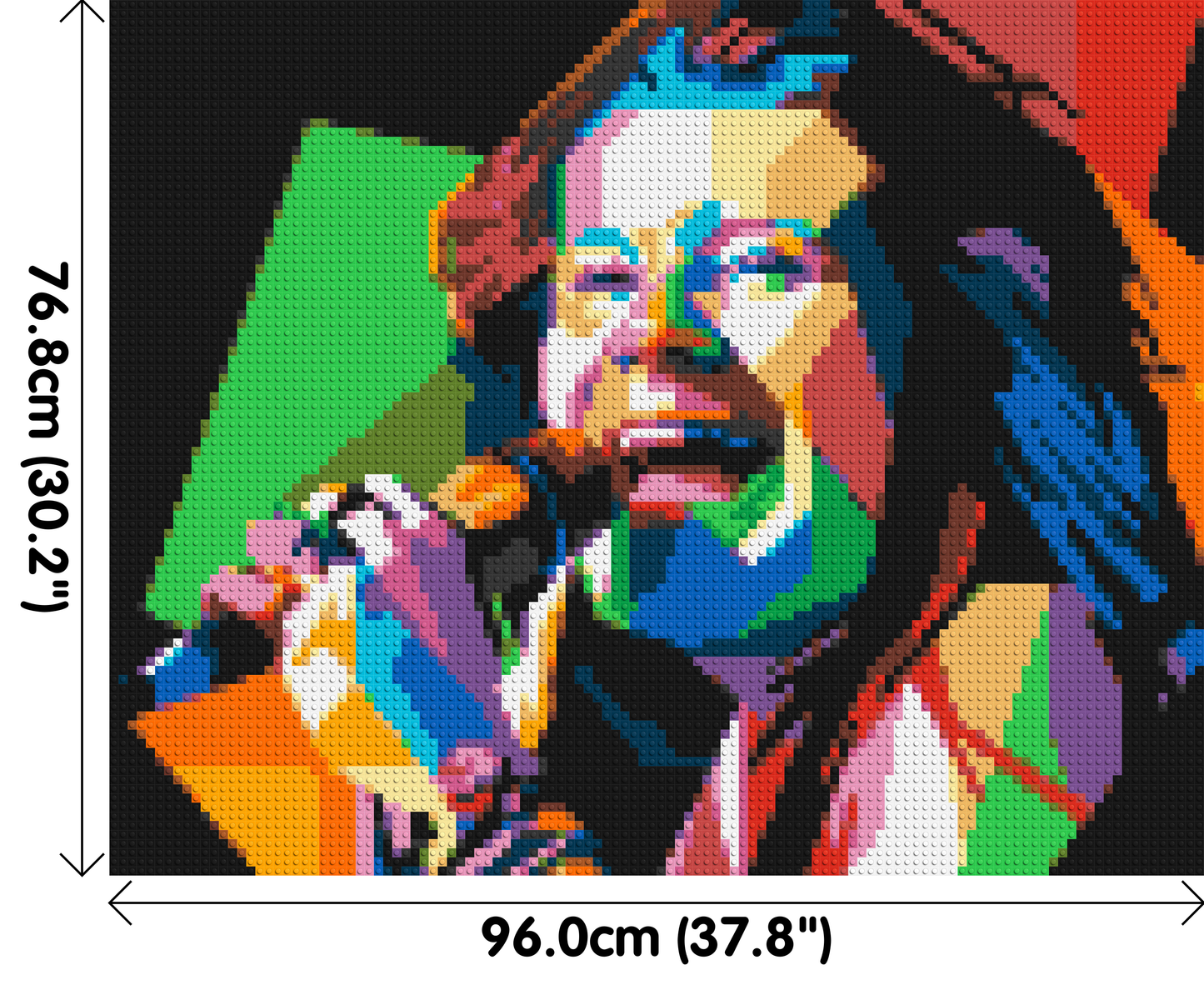 Janis Joplin - Brick Art Mosaic Kit 5x4 large