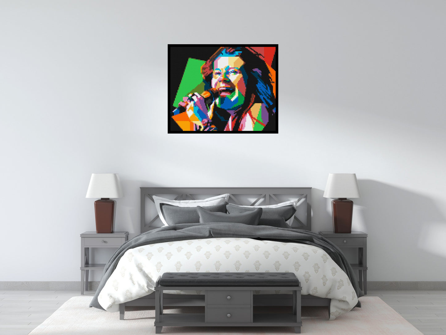 Janis Joplin - Brick Art Mosaic Kit 5x4 large