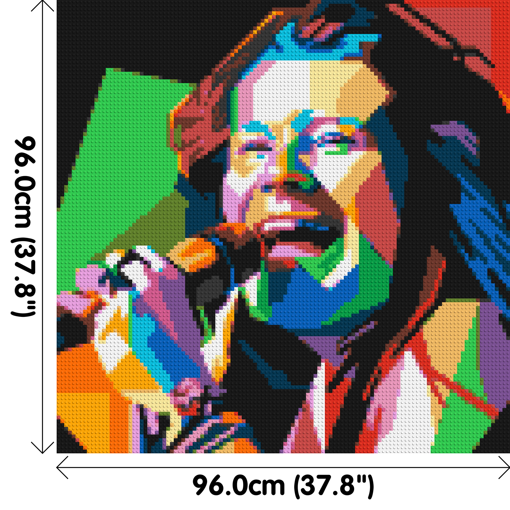 Janis Joplin - Brick Art Mosaic Kit 5x5 dimensions