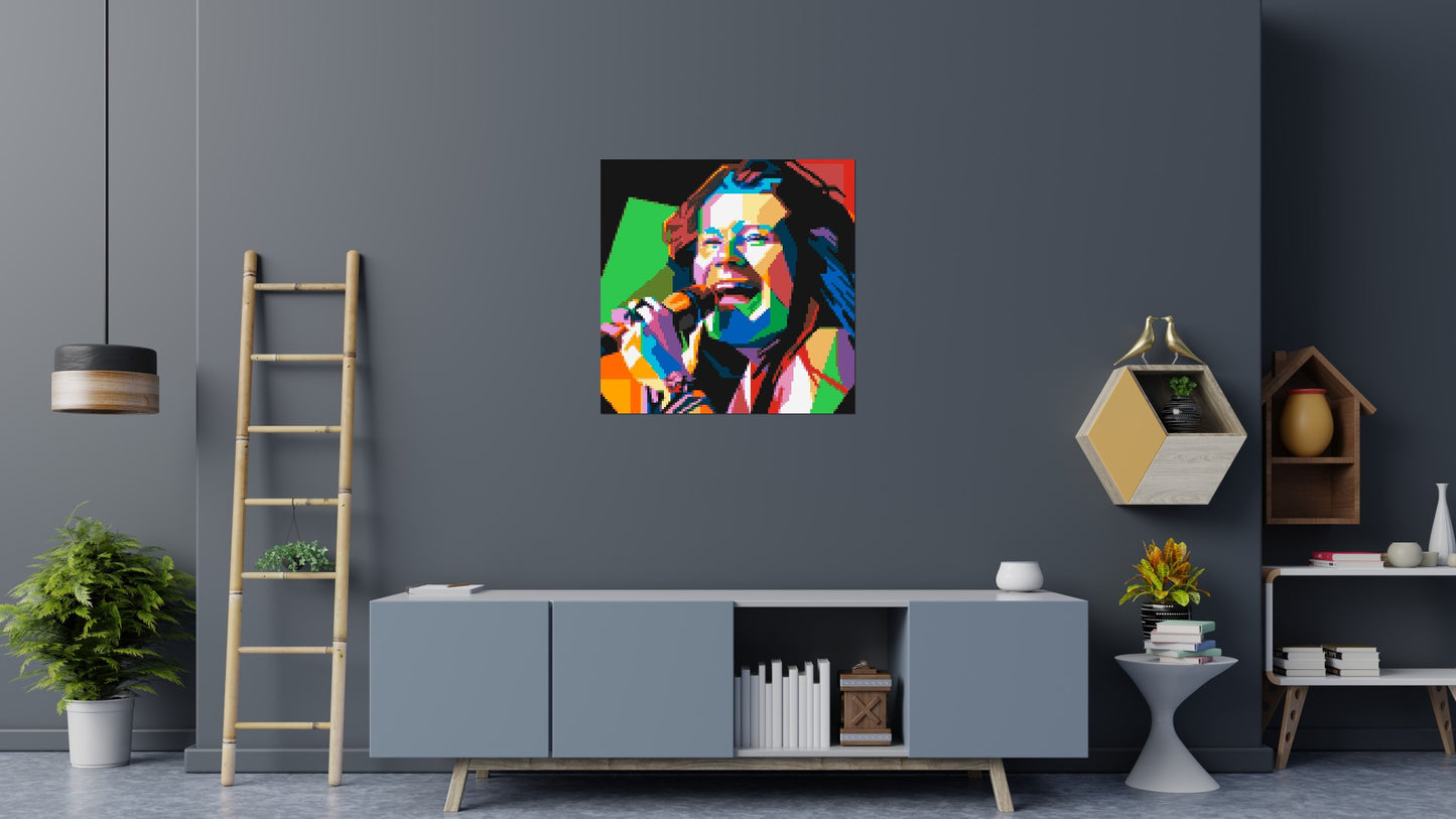 Janis Joplin - Brick Art Mosaic Kit 5x5 large