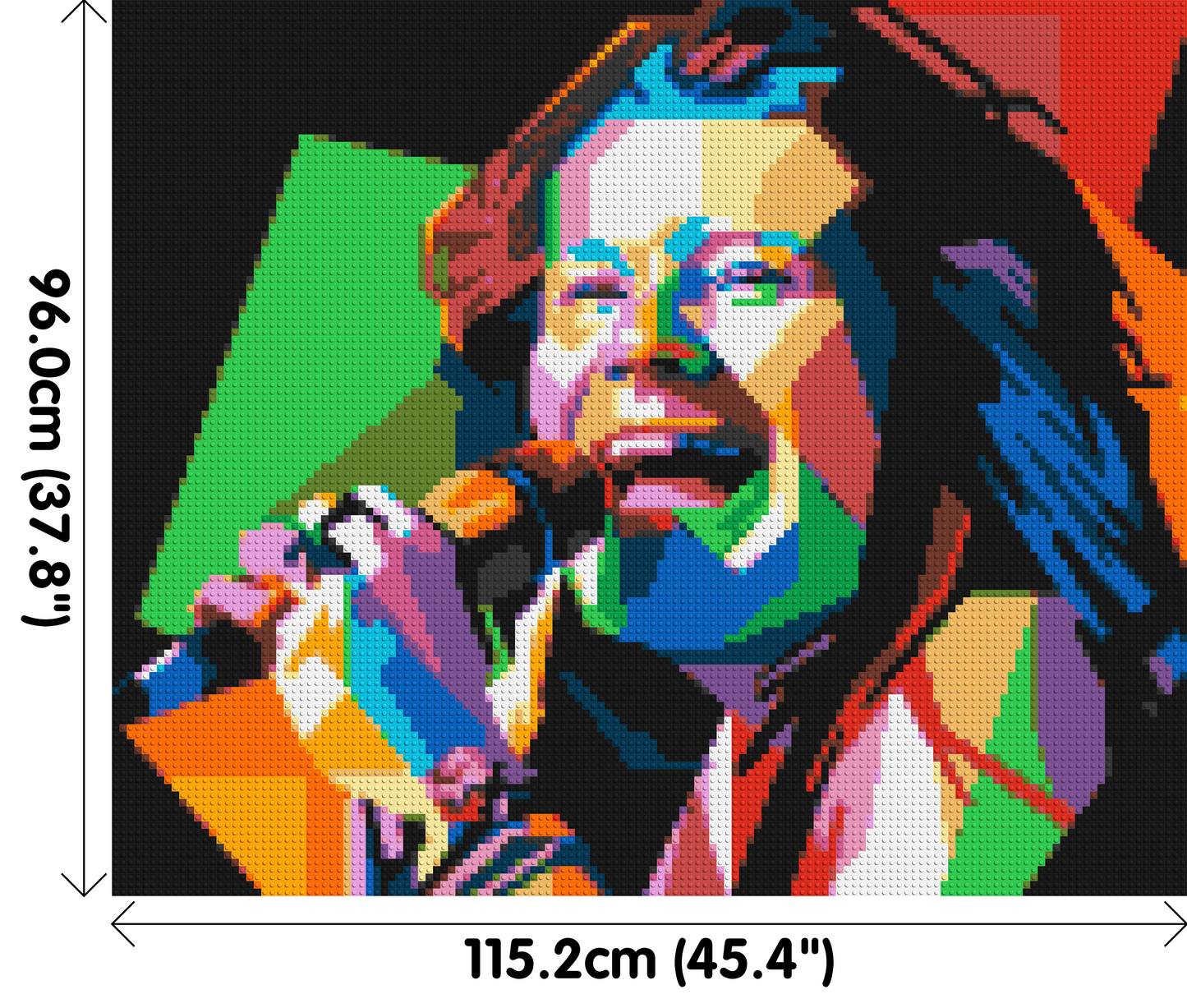 Janis Joplin - Brick Art Mosaic Kit 6x5 large