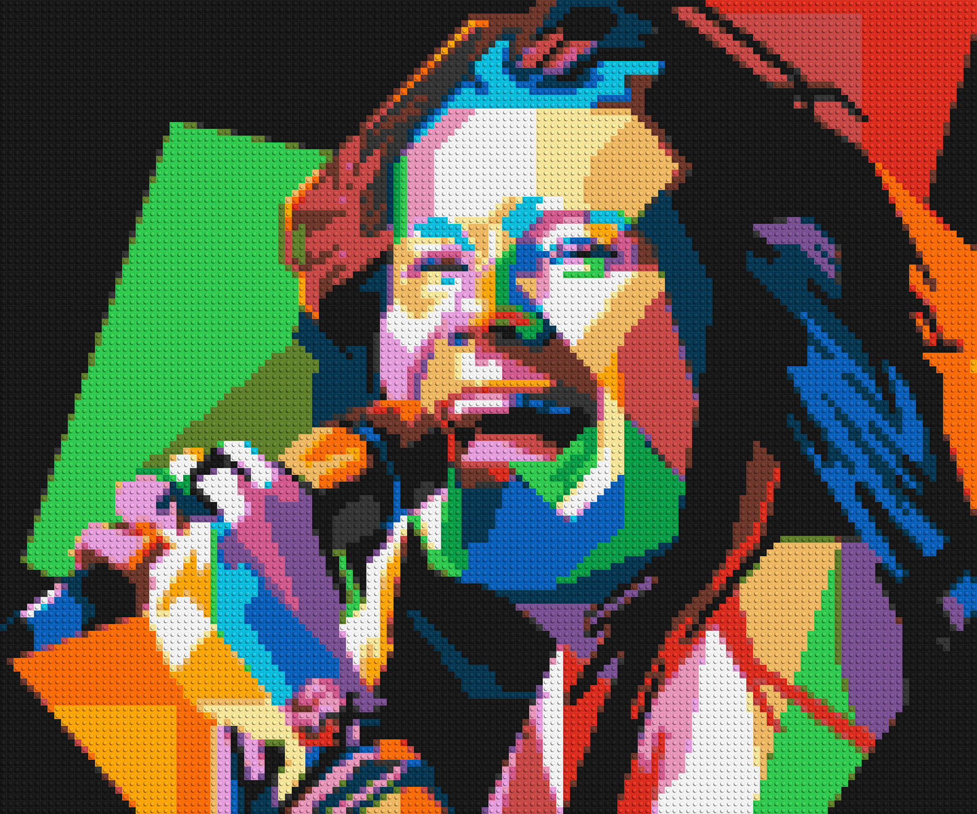 Janis Joplin - Brick Art Mosaic Kit 6x5 large