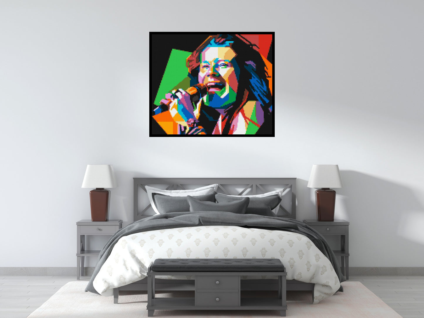 Janis Joplin - Brick Art Mosaic Kit 6x5 large