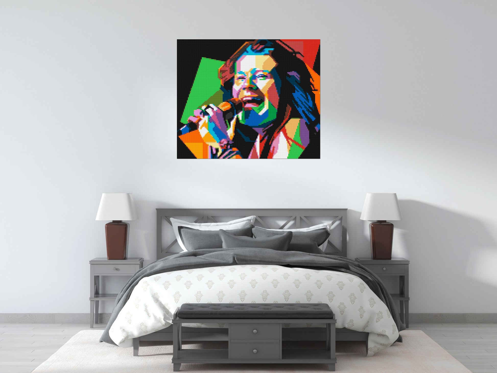 Janis Joplin - Brick Art Mosaic Kit 6x5 scene