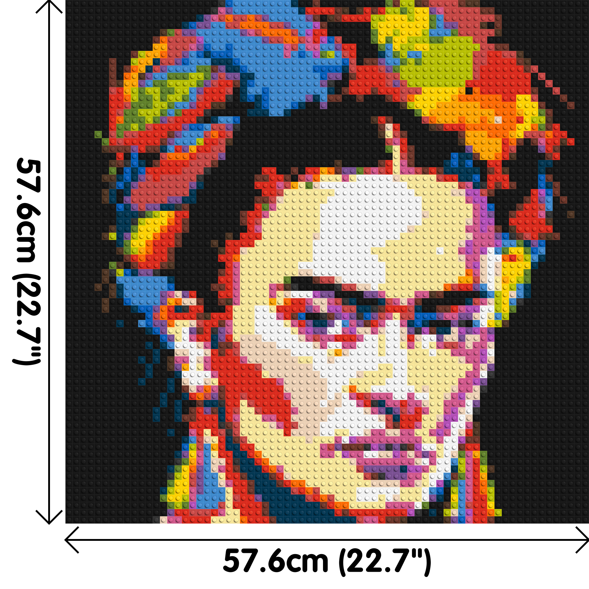 Frida Kahlo - Brick Art Mosaic Kit 3x3 dimensions