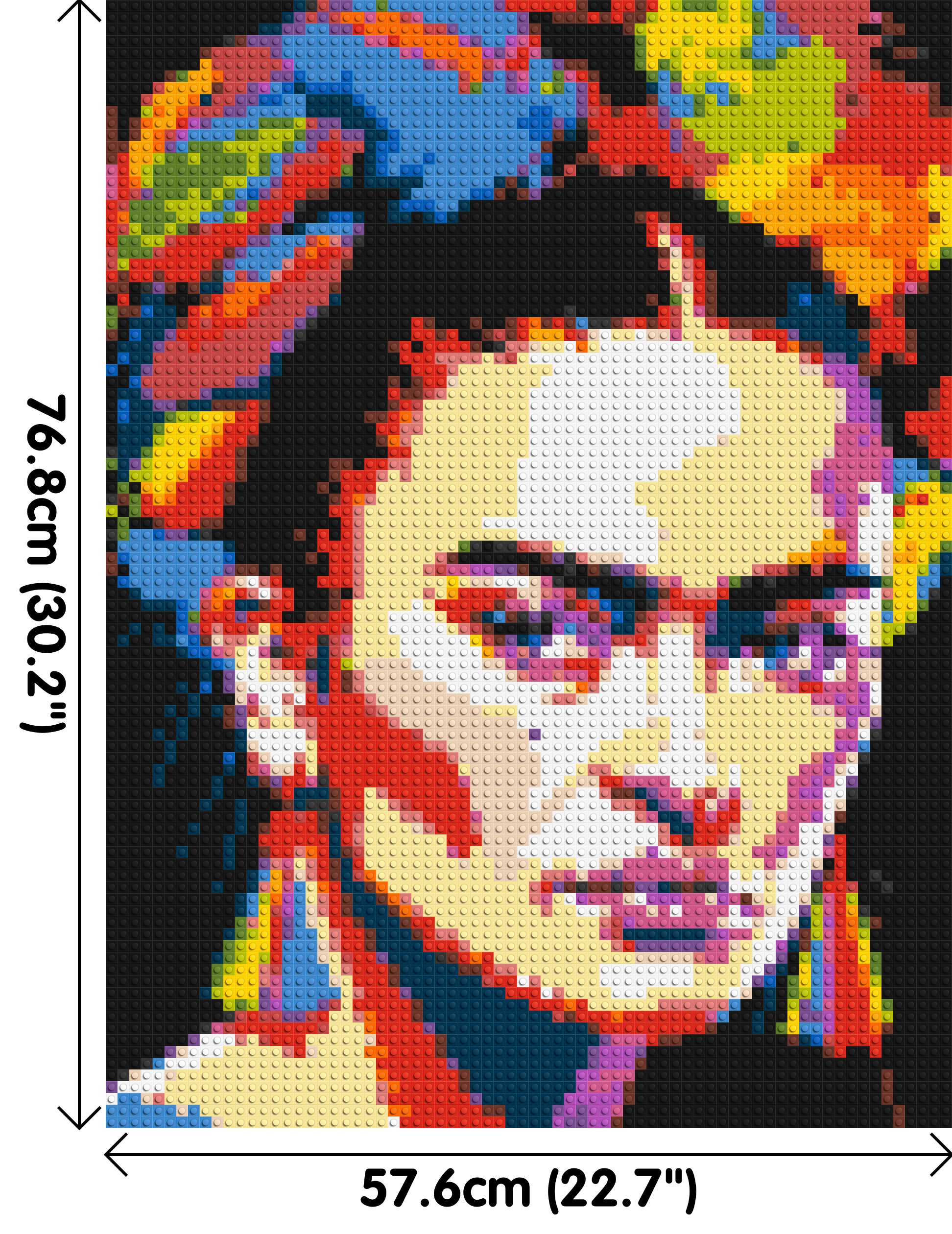 Frida Kahlo - Brick Art Mosaic Kit 3x4 dimensions