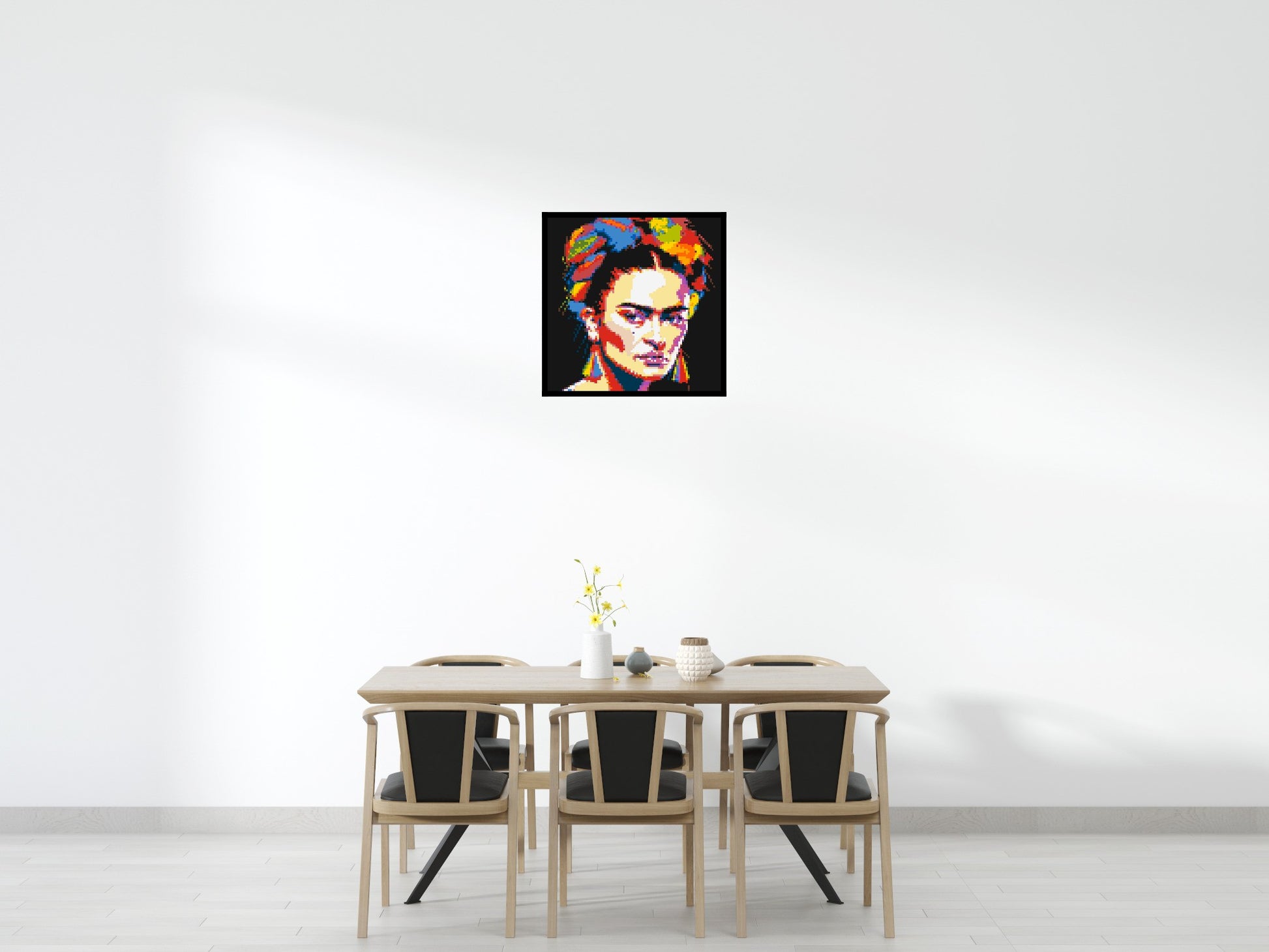 Frida Kahlo - Brick Art Mosaic Kit 4x4 scene with frame