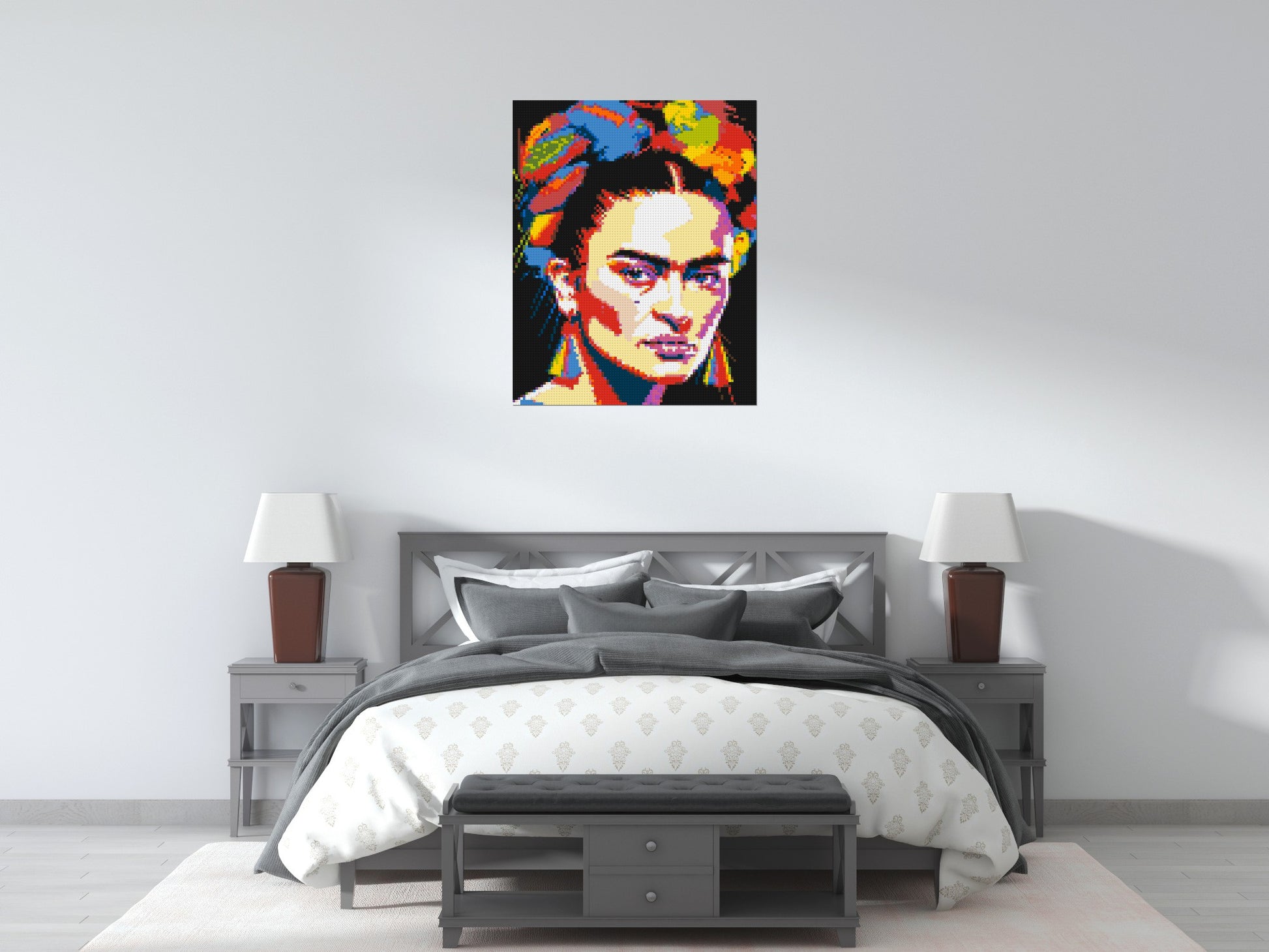 Frida Kahlo - Brick Art Mosaic Kit 4x5 scene