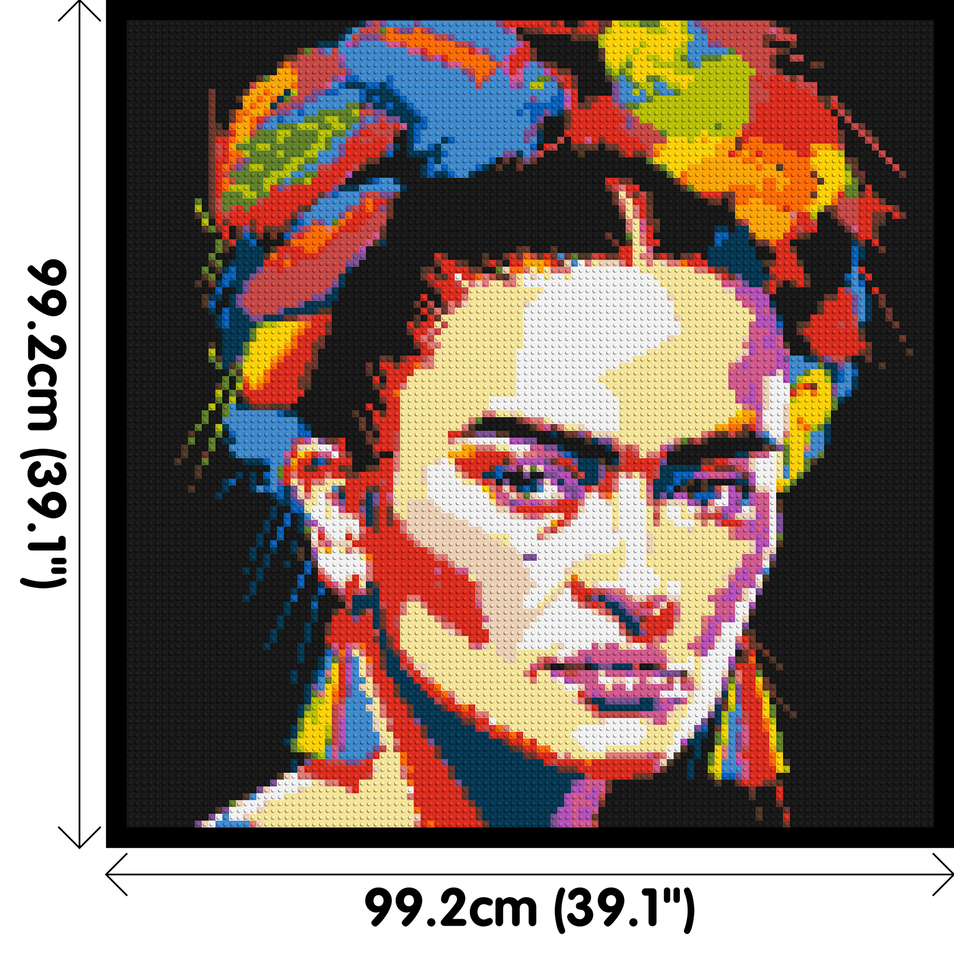 Frida Kahlo - Brick Art Mosaic Kit 5x5 dimensions with frame